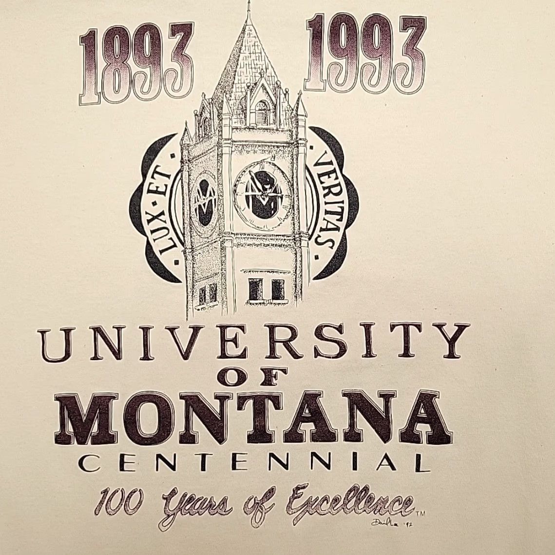 Vintage VINTAGE University of Montana Shirt Mens Small U of M Centenial Retro TEE 1993 Size US S / EU 44-46 / 1 - 2 Thumbnail