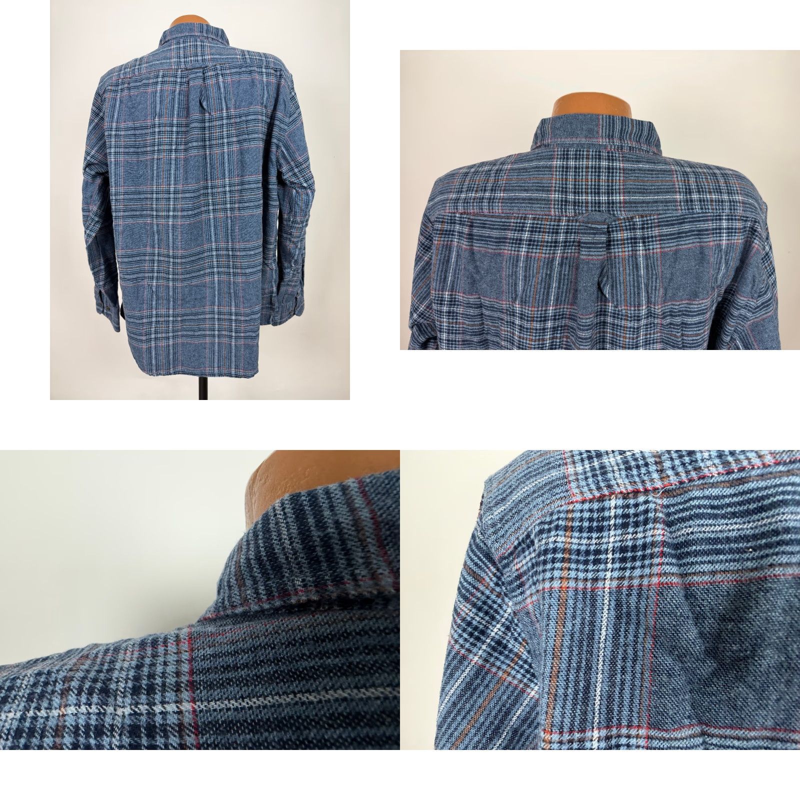 Eddie Bauer Eddie Bauer Flannel Shirt Men XXL Tight Fit Blue Plaid Cotton Button Up Outdoors Size US XXL / EU 58 / 5 - 8 Thumbnail