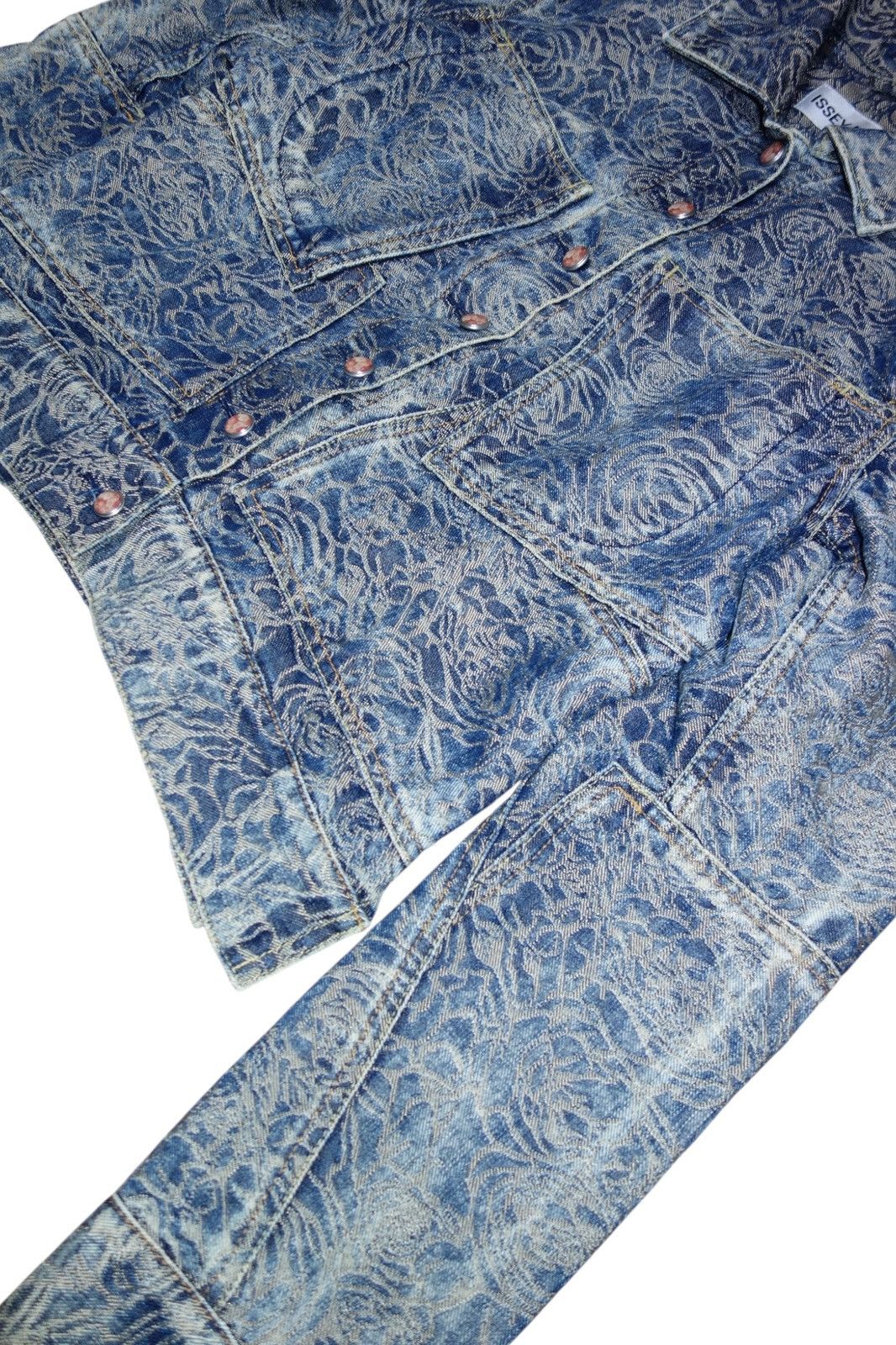 Issey Miyake Issey Miyake S/S2009 Jaquard Woven Denim Jacket Size US S / EU 44-46 / 1 - 6 Thumbnail