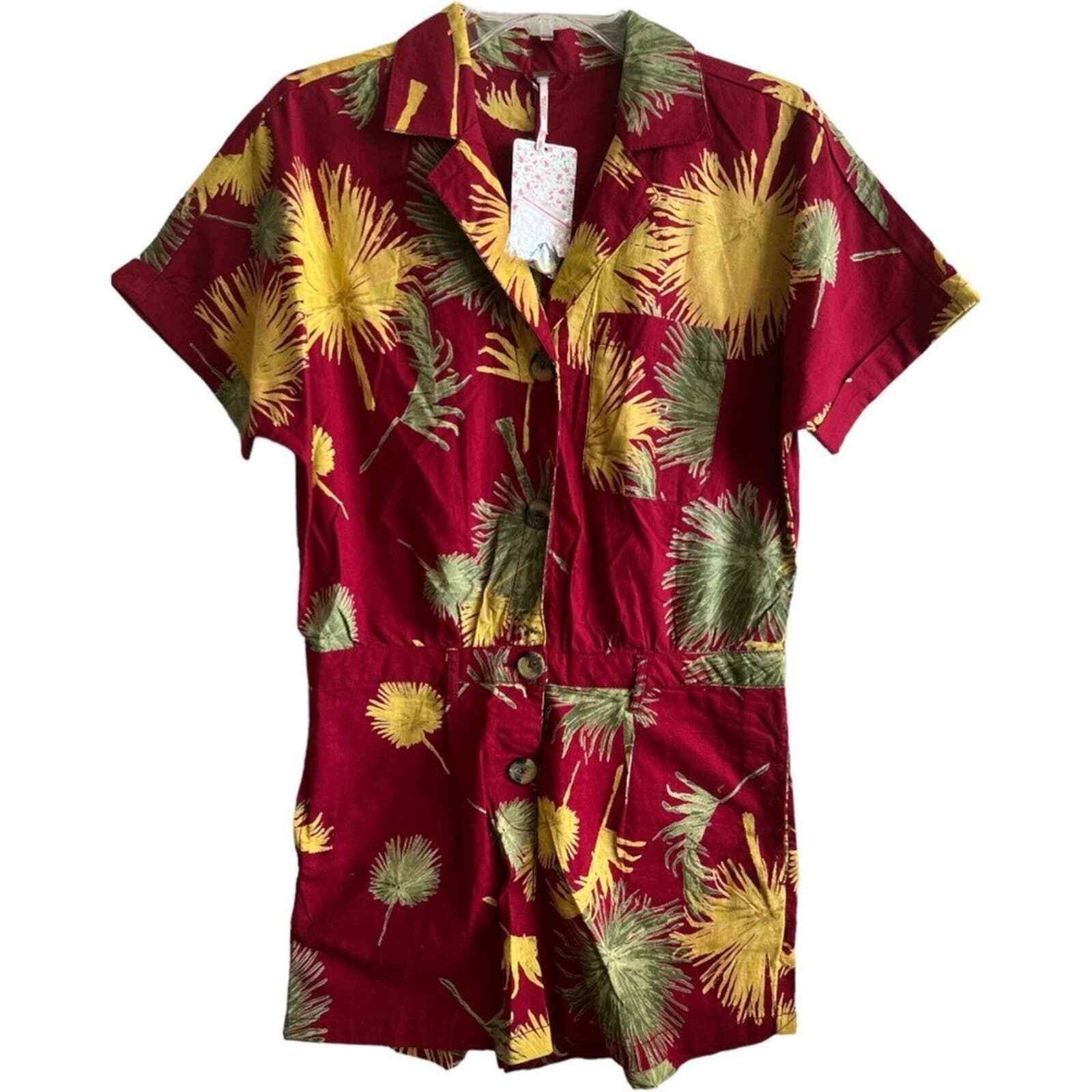 FREE PEOPLE Malibu Romper Maroon w/ Tags Small