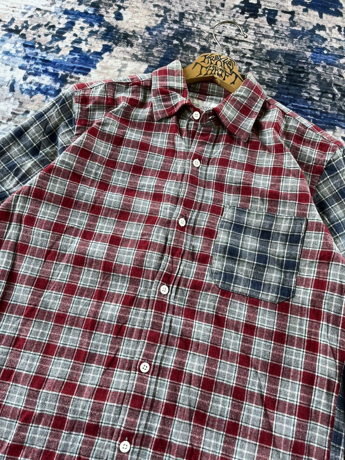 GU × Japanese Brand × Kim Jones Kim Jones AW 06 GU Backhit Spell Out Shirt Button Up Size US S / EU 44-46 / 1 - 5 Thumbnail