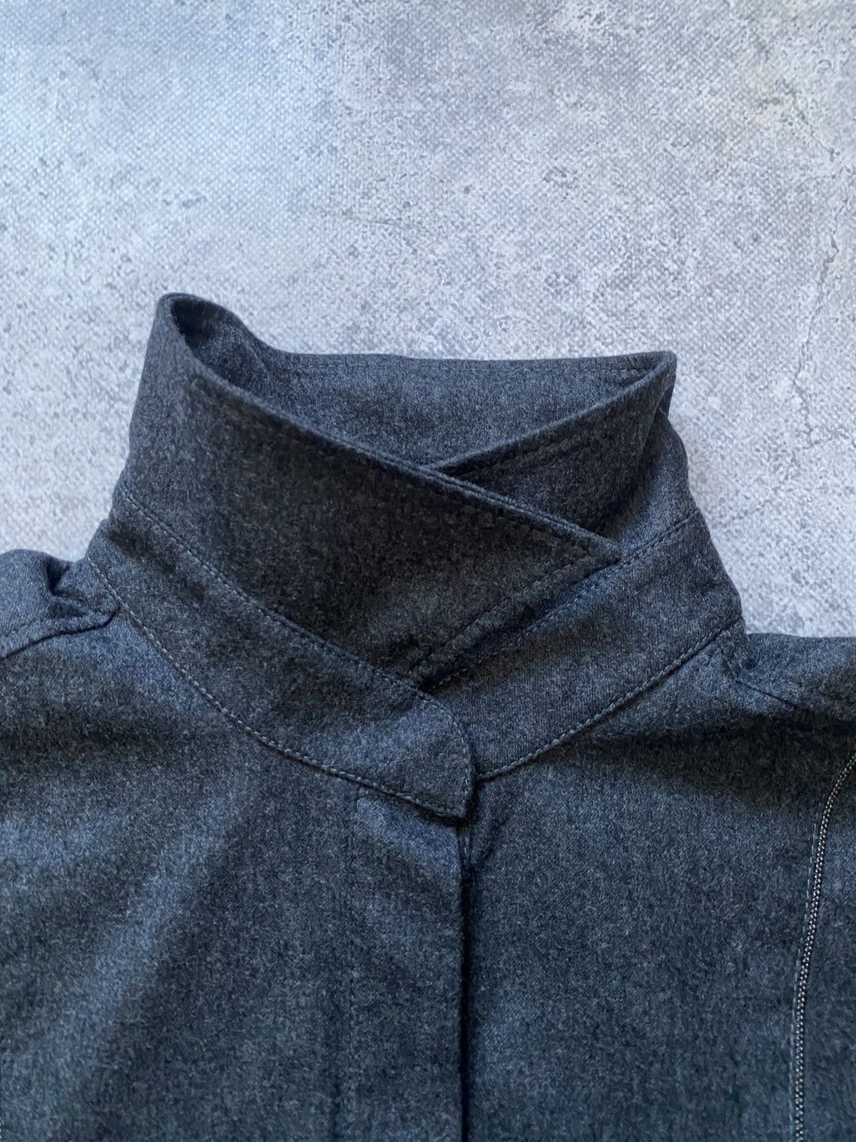 Brunello Cucinelli Brunello Cucinelli Humanity Women’s Gray Wool Dress Luxury Size L / US 10 / IT 46 - 17 Thumbnail
