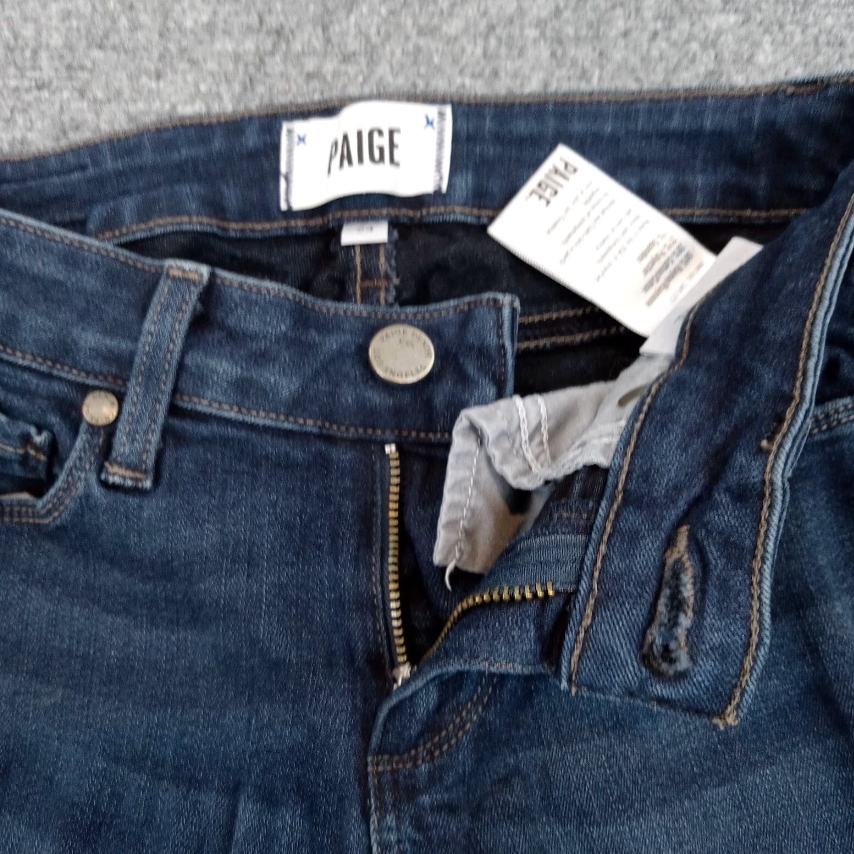 Paige Paige Womens Blue Denim Skinny Jeans Size 24 Low Rise Stretch Size 42" / US 20 - 6 Thumbnail