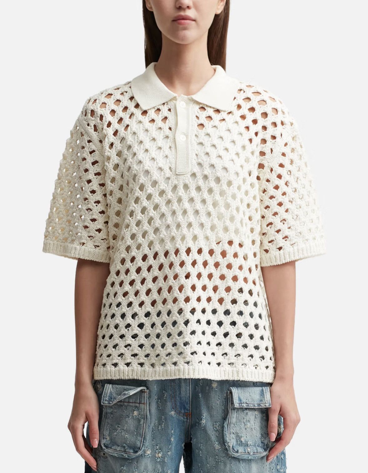 Stussy Stussy Big Mesh Crochet Polo Size US L / EU 52-54 / 3 - 1 Thumbnail