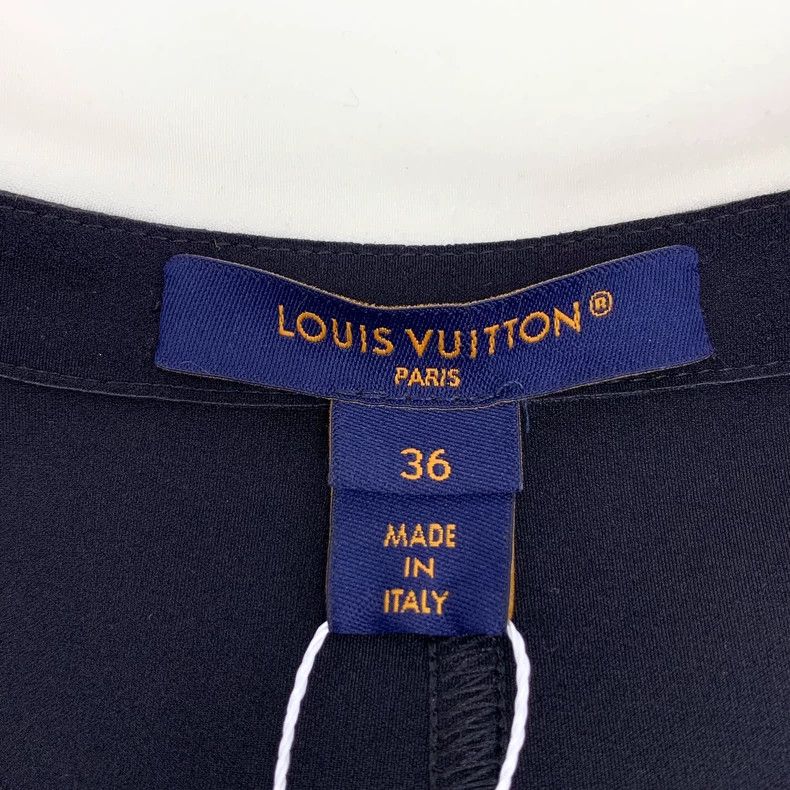 Louis Vuitton Louis Vuitton 24 Black Doll Neck Half Zipper Short Sleeve Size XS / US 0-2 / IT 36-38 - 6 Thumbnail