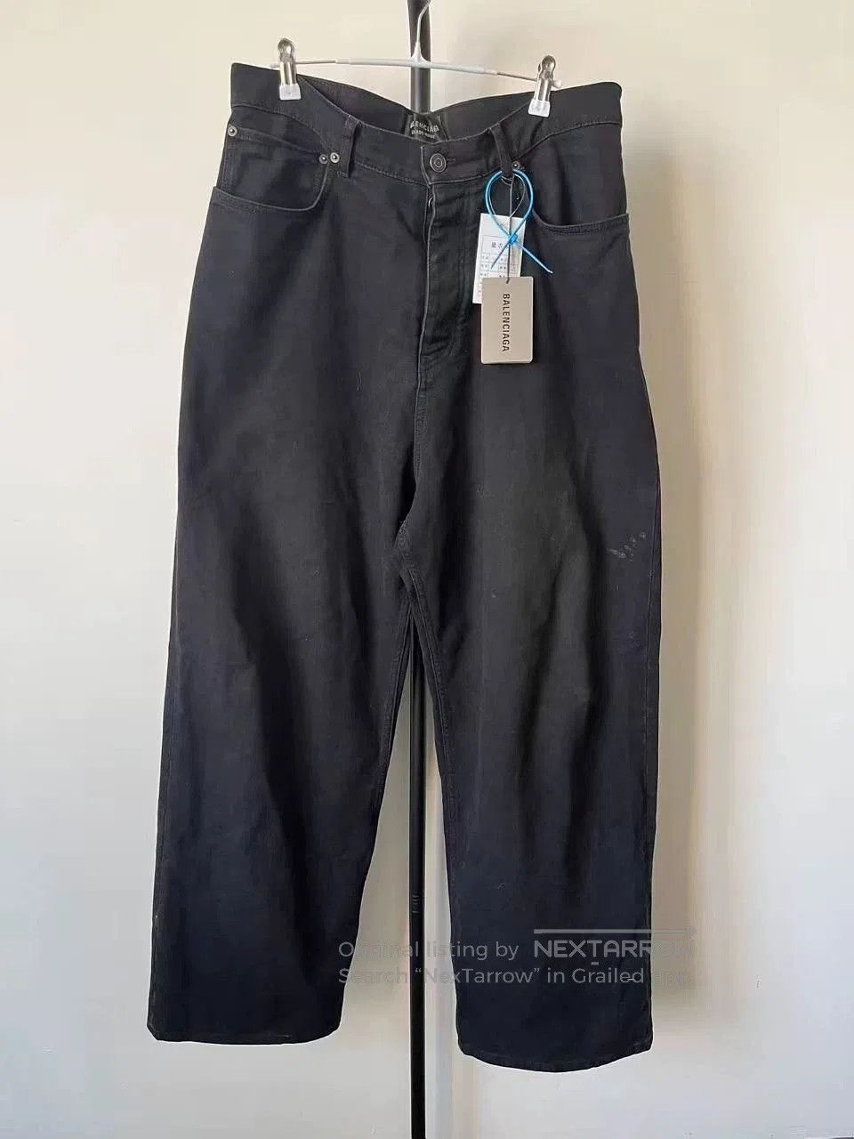 Balenciaga Balenciaga Solid Zip Wide-Leg Jeans. Size US 28 / EU 44 - 1 Thumbnail