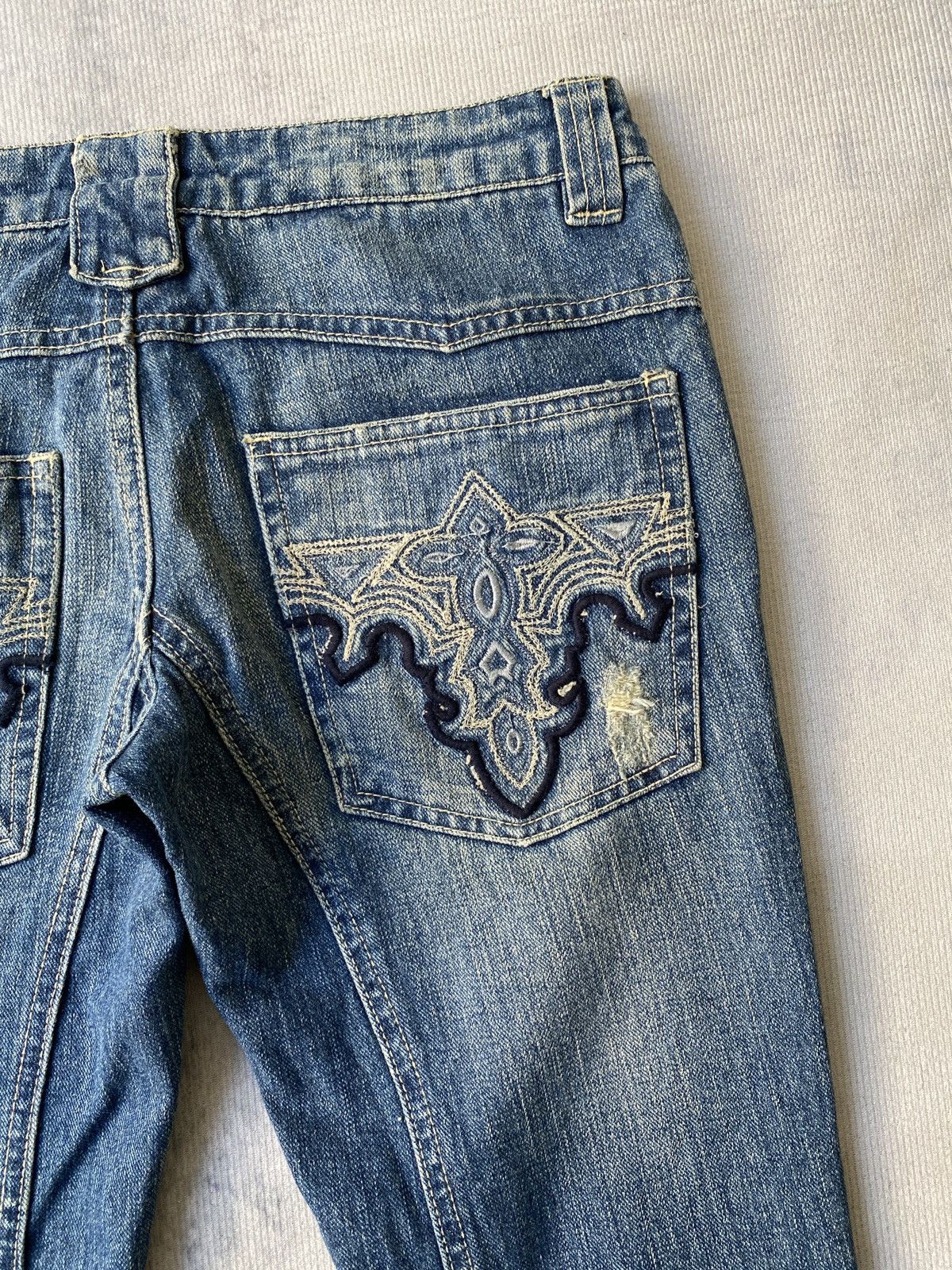 Japanese Brand × Tornado Mart 1990’s Miss Artemis Tribal Design Flare Denim Size US 29 - 19 Thumbnail