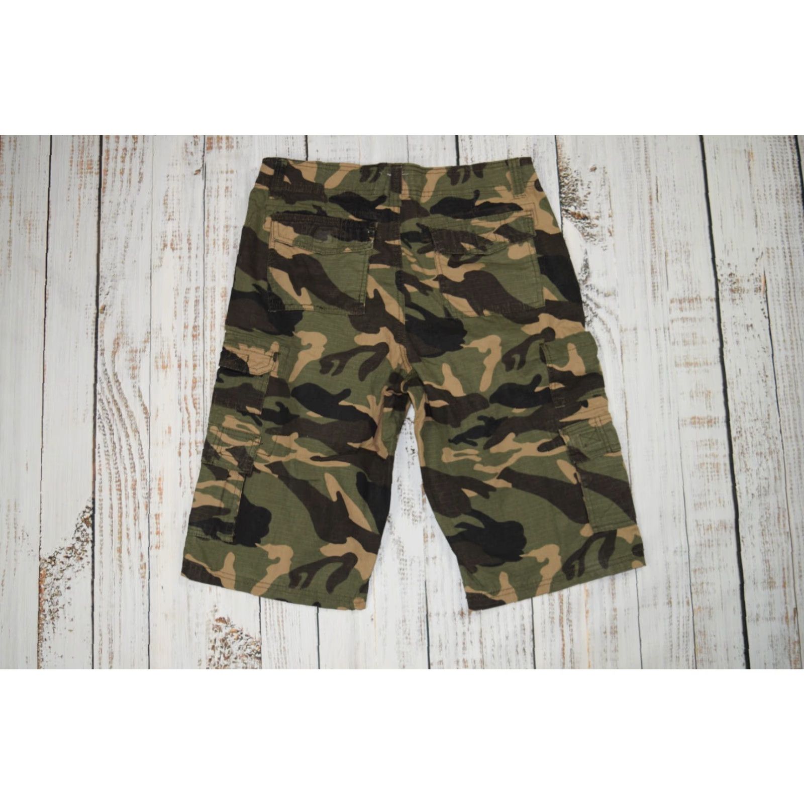 Vintage COMPANY 81 CARGO PANTS CAMO GREEN BROWN POCKETS 13" INSEAM MENS 34 WAIST CANVAS WORKWEAR Army 2000s Mens Size US 34 / EU 50 - 6 Thumbnail