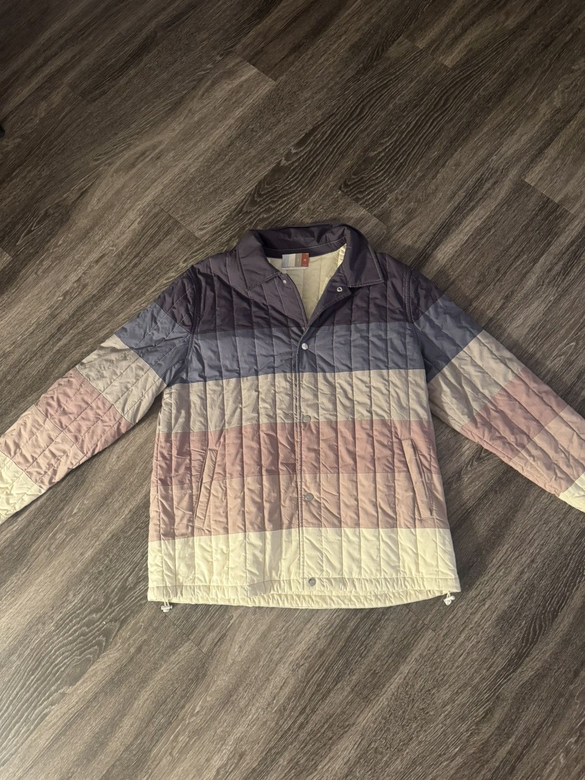 Kith Kith Patchwork Wool Coaches Jacket - Nocturnal, Size