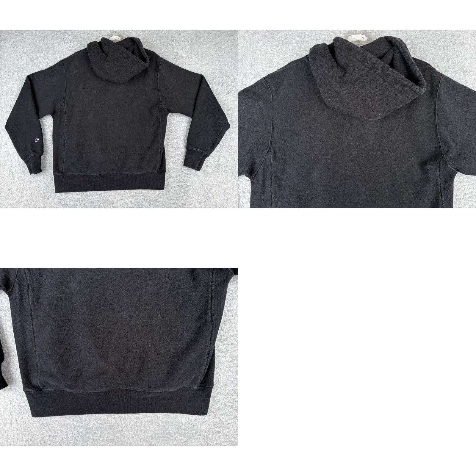 Champion Champion Hoodie Adult Medium Black Pullover Sweatshirt Logo Reversible Weave Size US M / EU 48-50 / 2 - 9 Thumbnail