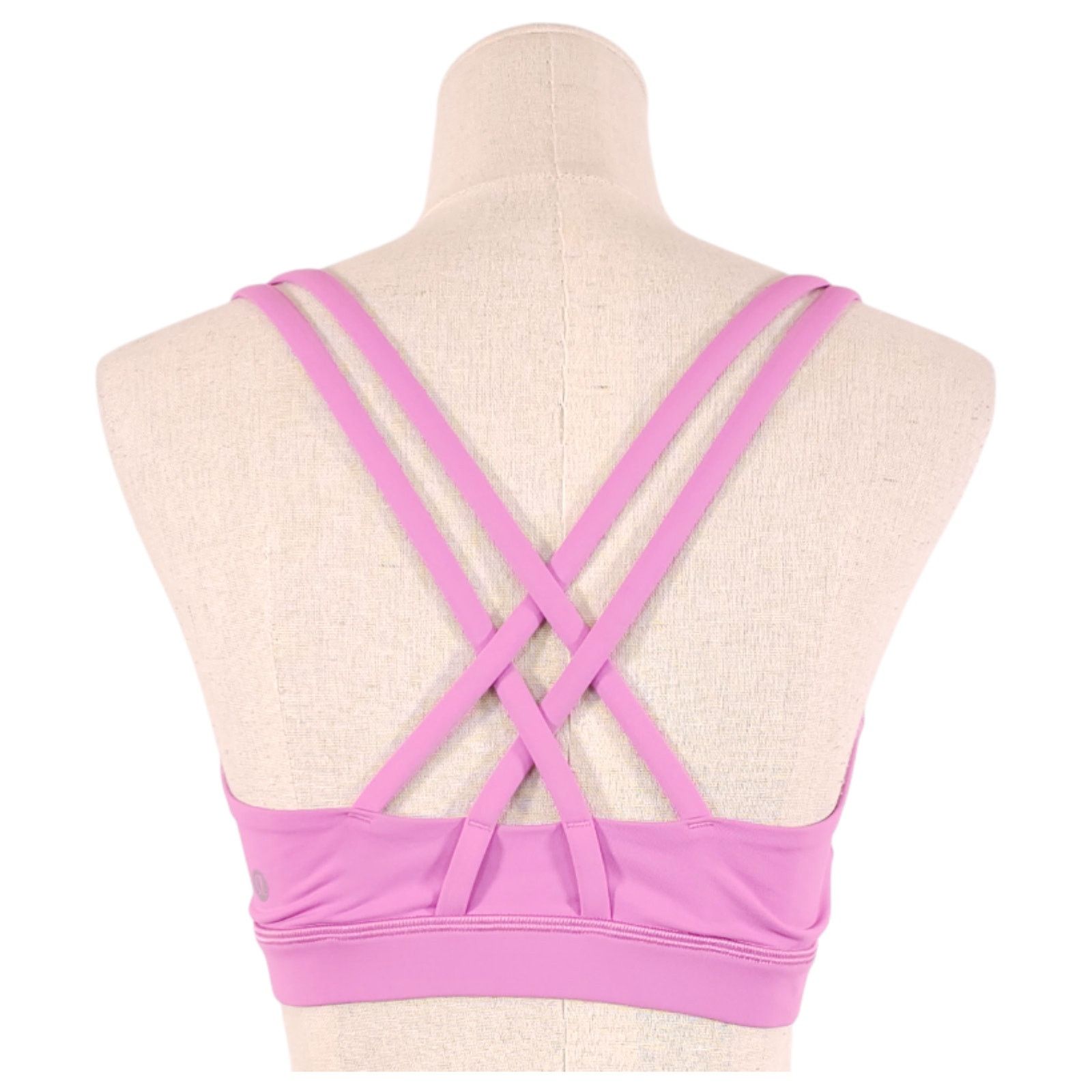 Lululemon Lululemon x Peloton Energy Bra Dark Prism Pink Sz 8 Size ONE SIZE - 4 Thumbnail