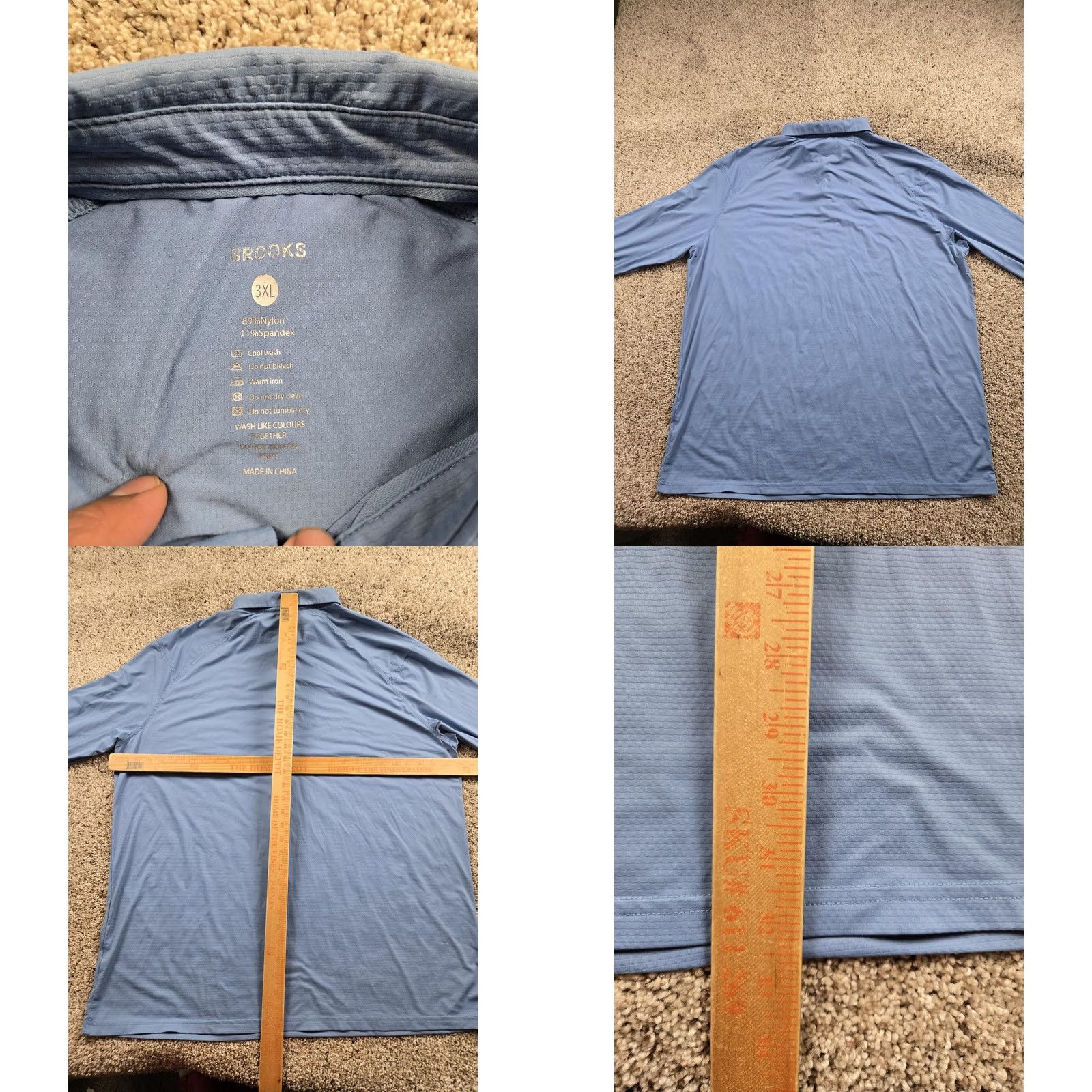 Brooks Brooks Polo Shirt Mens 3XL Blue Long Sleeve Nylon Stretch Performance Polo Shirt Men's 3XL Blue Long Sleeve Nylon Stretch Performance Polo Shirt Size US XXL / EU 58 / 5 - 8 Thumbnail