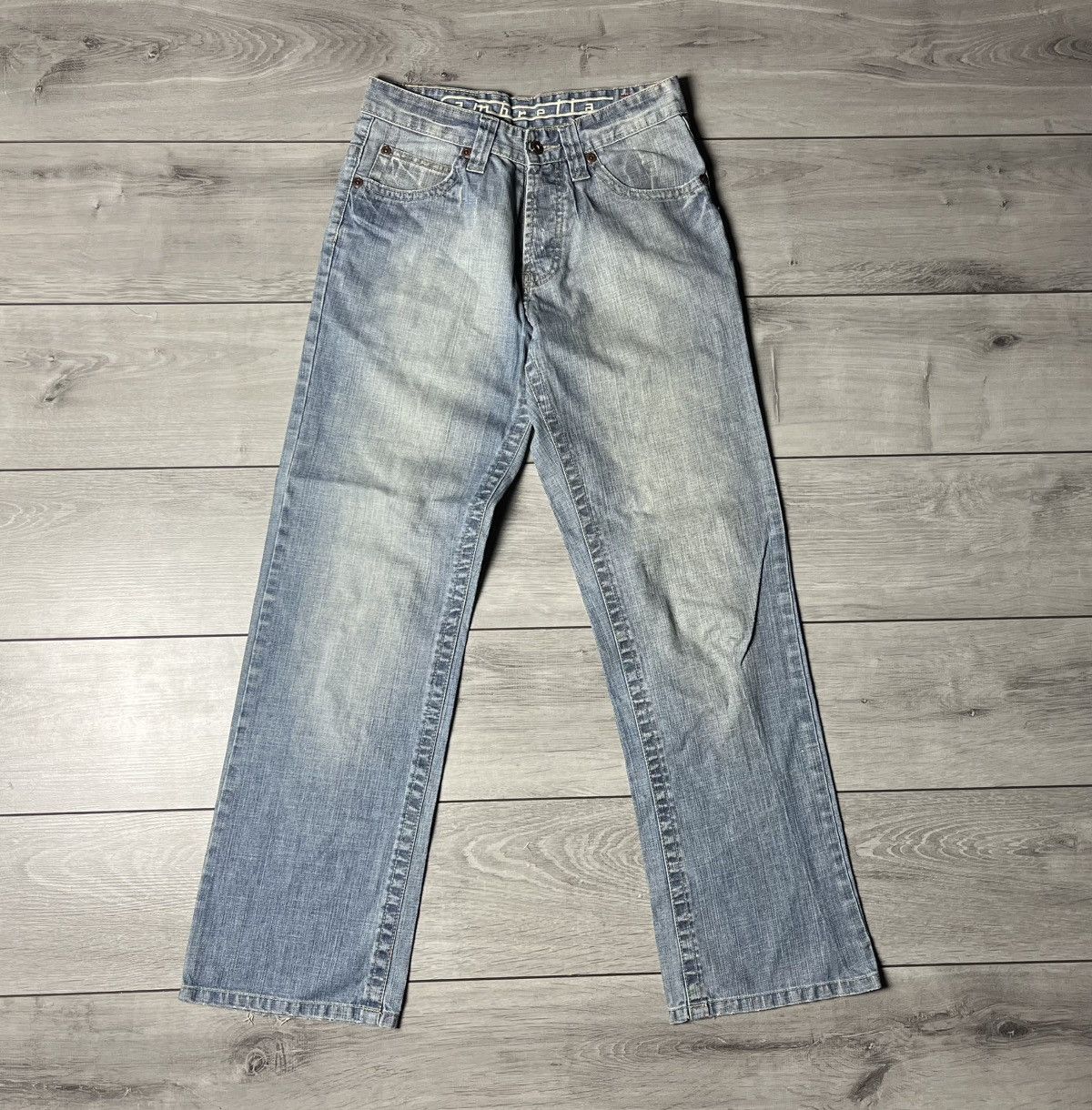 Japanese Brand Lambretta vintage Baggy jeans Big logo Drill Streetwear Y2K Size US 30 / EU 46 - 4 Thumbnail