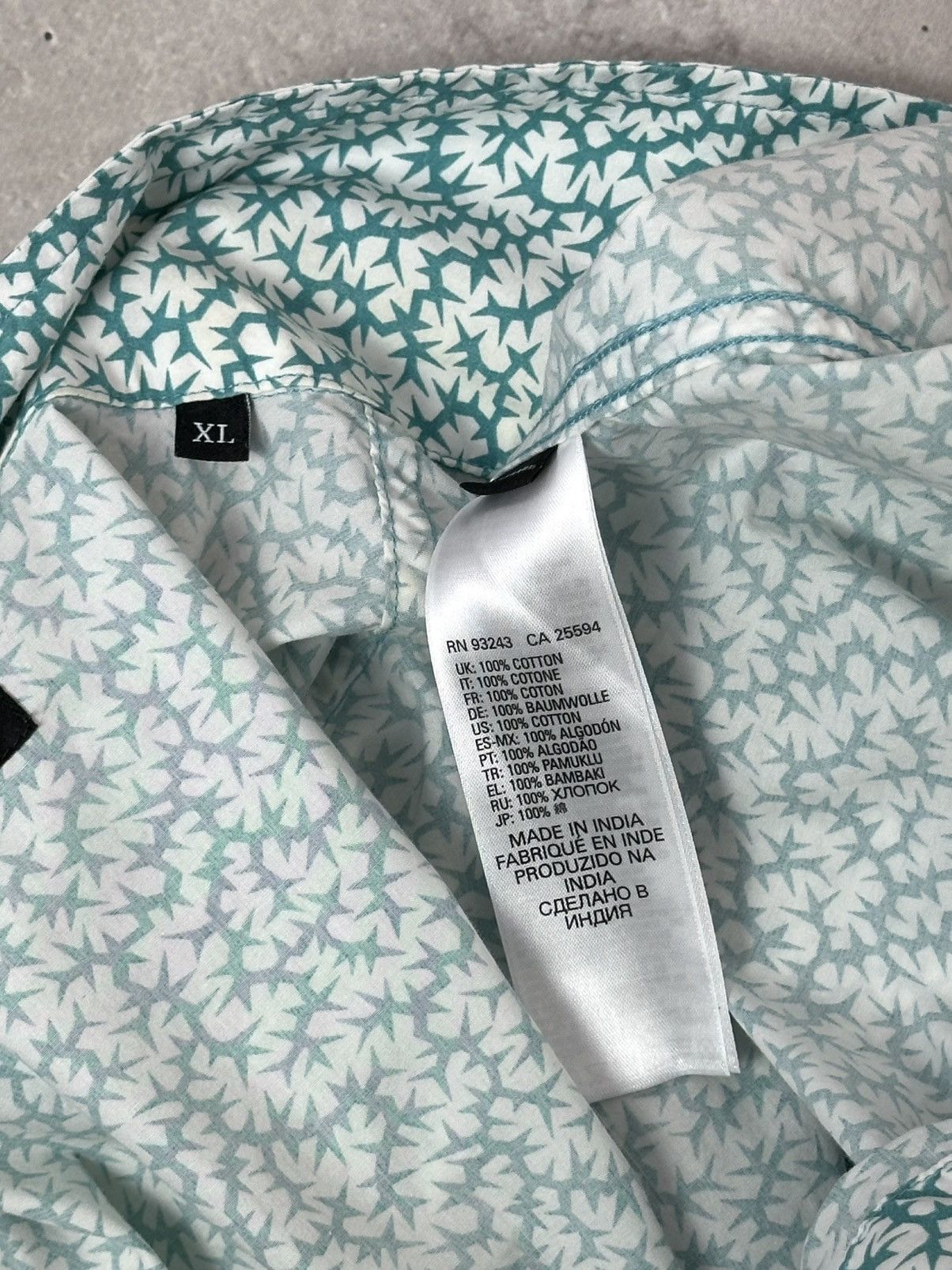 Diesel Diesel Printed Logo Button-up Short Sleeve Cotton Shirt Size US XL / EU 56 / 4 - 12 Thumbnail