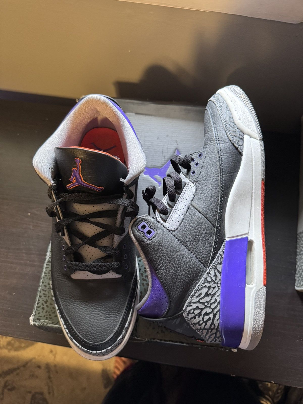 Jordan Brand × Nike Jordan 3 Court Purple Size US 11 / EU 44 - 2 Thumbnail