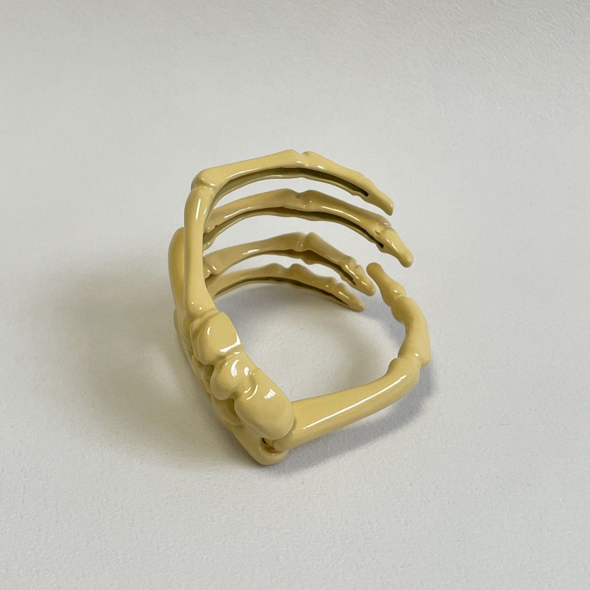 Raf Simons S/S 22 Yellow Skeleton Hand Cuff Bracelet Size ONE SIZE - 9 Thumbnail
