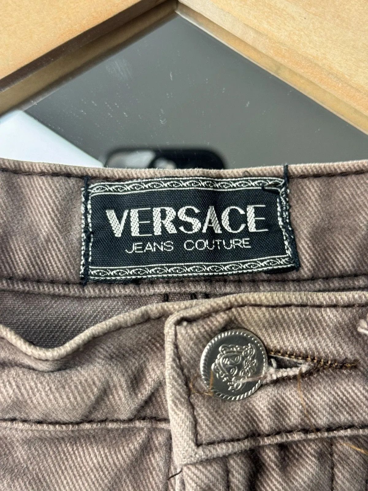 Versace × Vintage Vintage Versace Jeans Skinny Fit Denim Big Logo Black Siz 31 Size US 31 - 8 Thumbnail