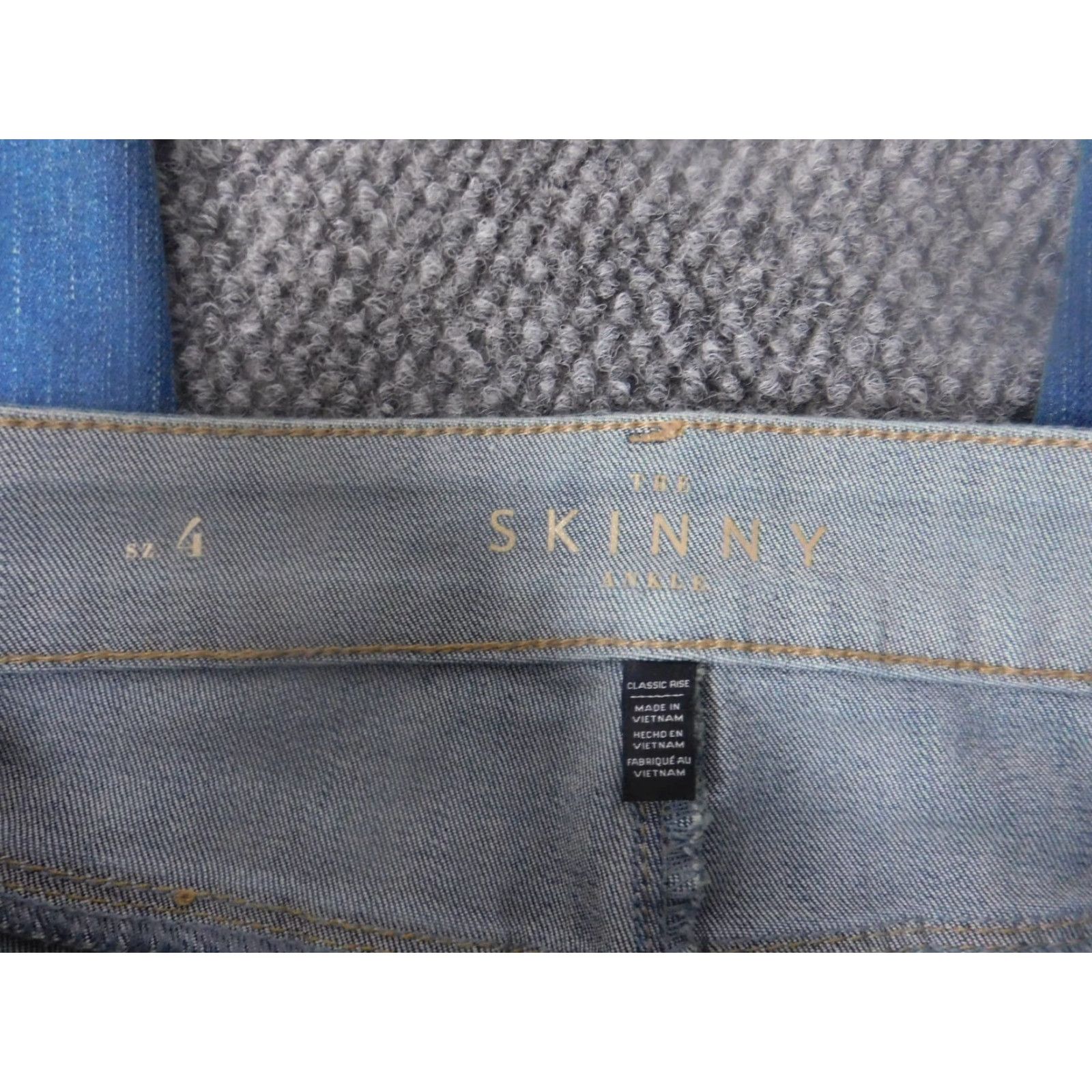White House Black Market White House Black Market Jeans Womens 4 Blue Skinny Ankle Denim Zipper Pockets Regular Inseam 28in Cotton Blend Spandex Size 27" / US 4 / IT 40 - 3 Thumbnail
