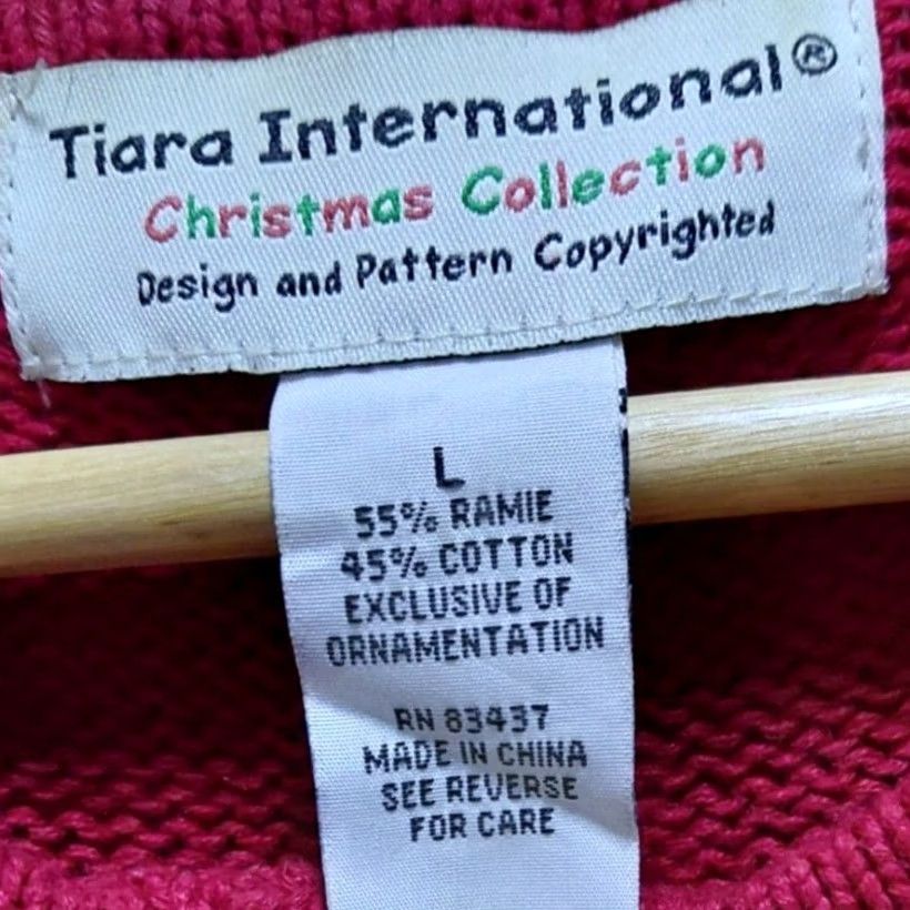 Vintage VINTAGE Tiara International Christmas Collection Red Vest Graphic Print Knit L Women's Crew Neck Sleeveless Layered Embroidered Zipper Christmas Theme Size L / US 10 / IT 46 - 7 Thumbnail