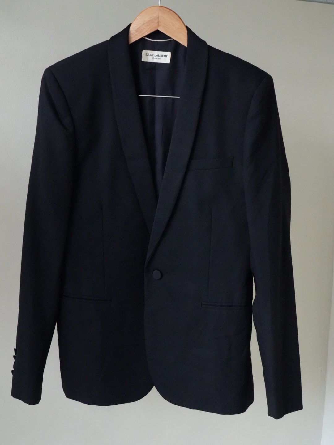 Saint Laurent Paris FW13 le smoking Saint Laurent Black Blazer Size US M / EU 48-50 / 2 - 1 Thumbnail