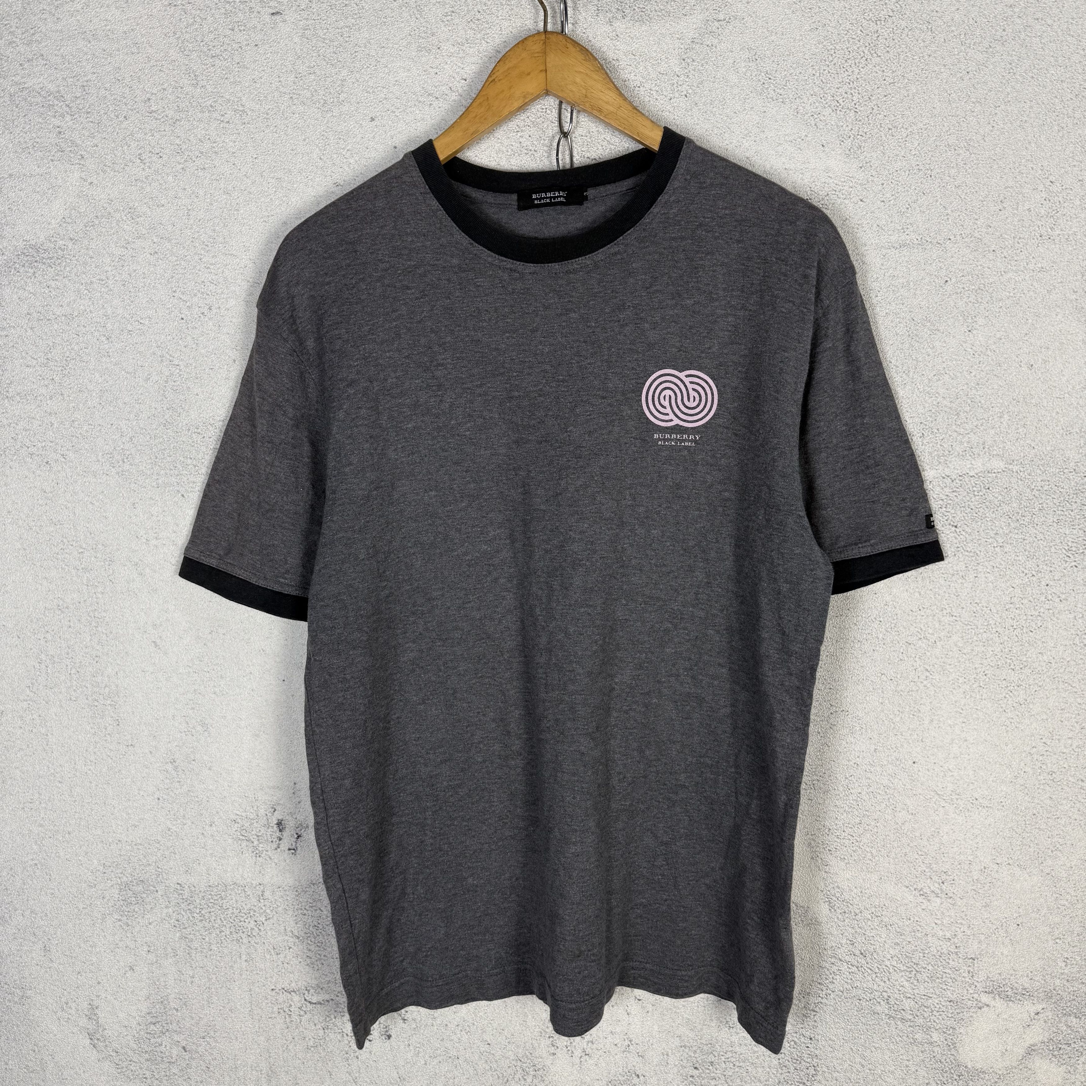 Burberry Vintage Burberry Black Label Ringer Tshirt Size US M / EU 48-50 / 2 - 1 Thumbnail