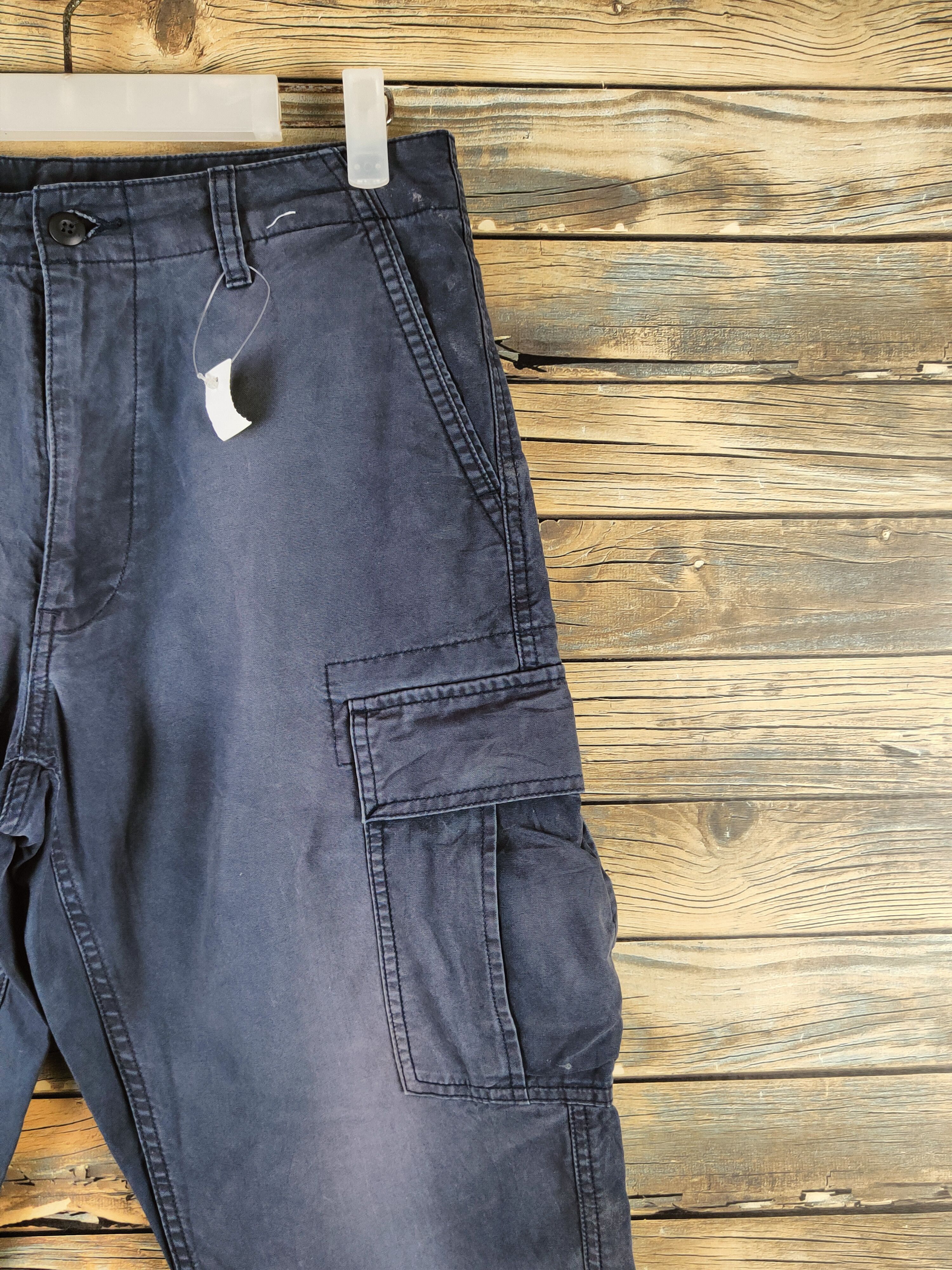 Japanese Brand DL Uniqlo Dark Blue Multipocket Cargo Pants #46-373 Size US 31 - 5 Thumbnail