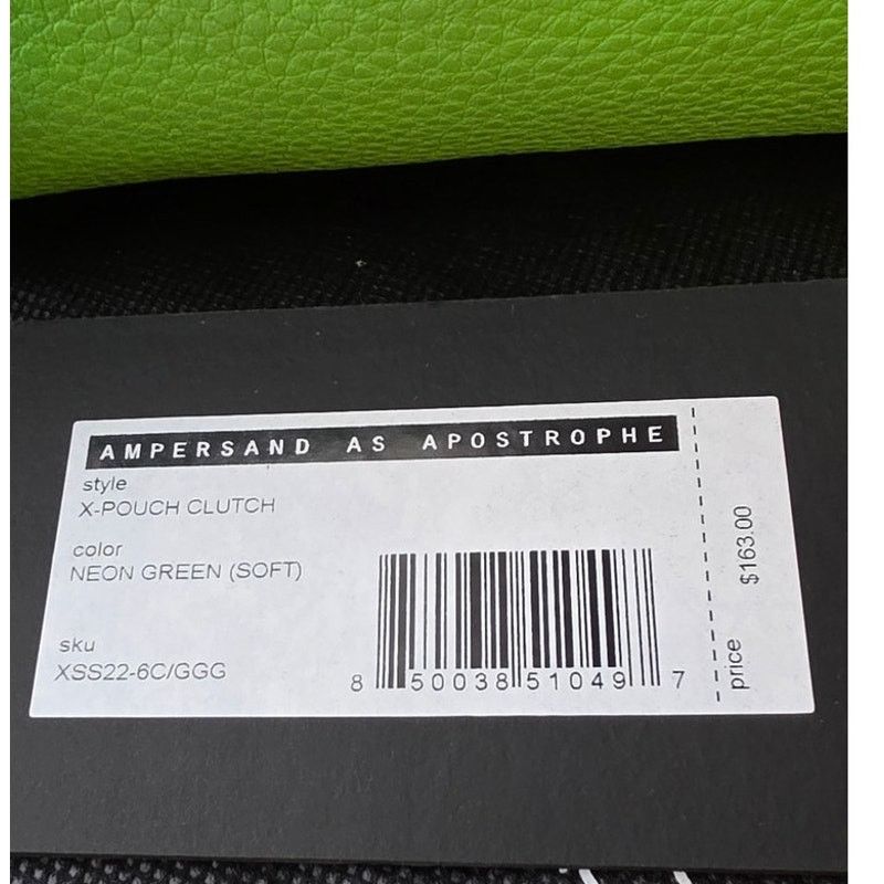 Other Ampersand as Apostrophe X Pouch Clutch Neon Green NWT Size ONE SIZE - 5 Thumbnail