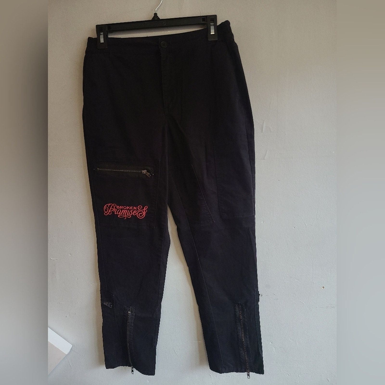 Broken Promises Co. Medium Broken Promises unisex black cargo skinny pants Size US 34 / EU 50 - 7 Thumbnail