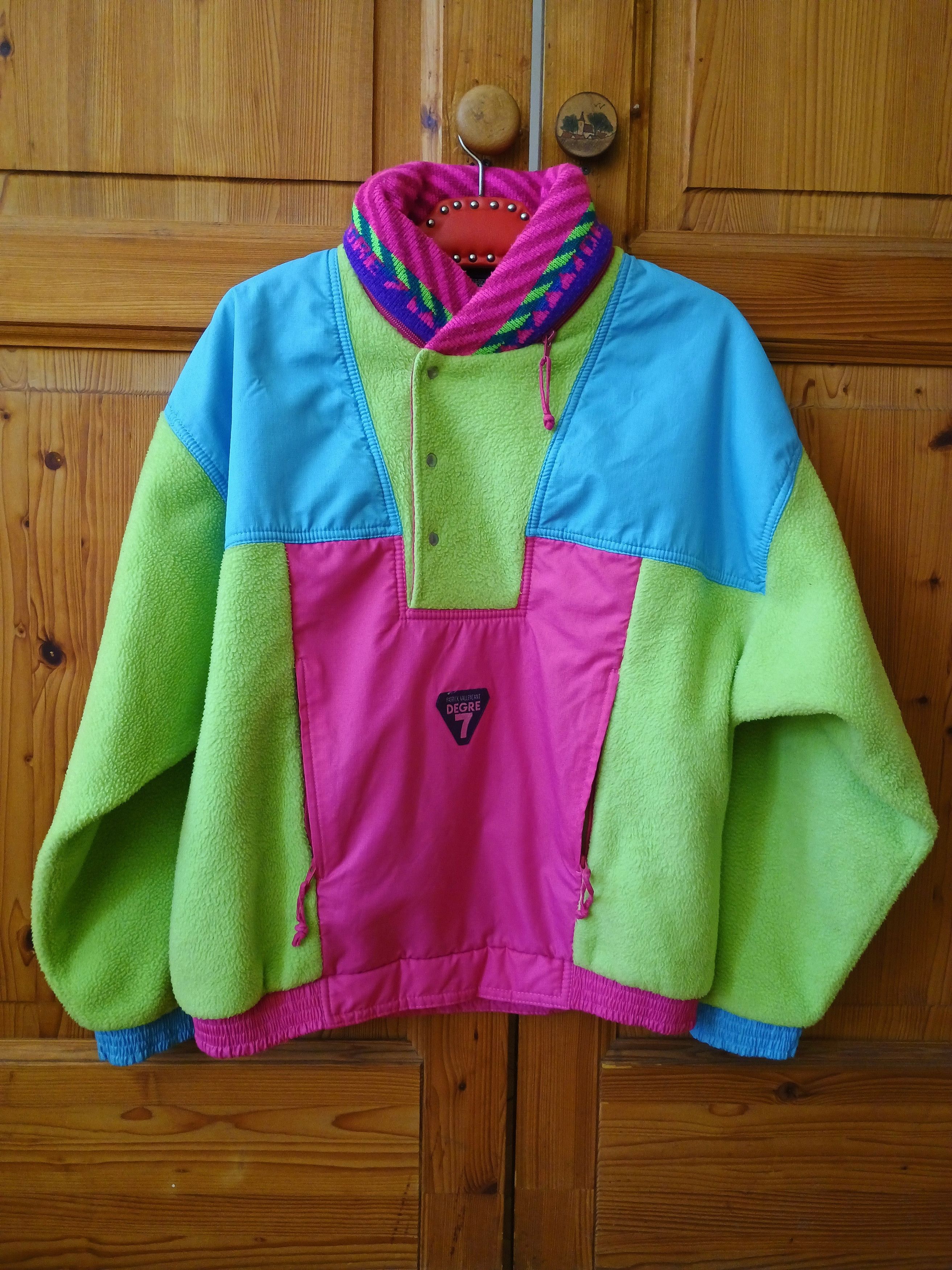 Vintage Vintage 90s Degre 7 Fleece Anorak Size US M / EU 48-50 / 2 - 1 Thumbnail