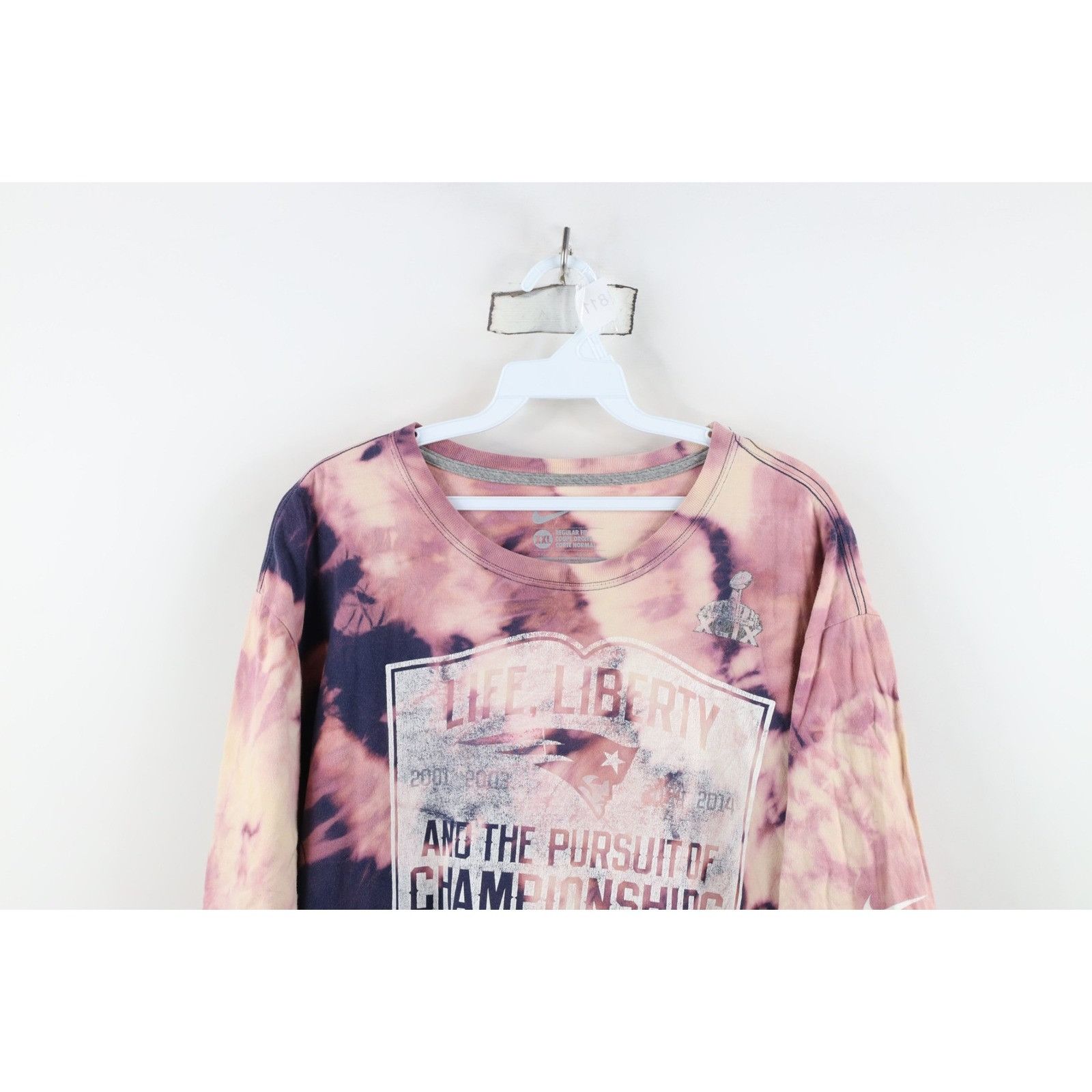 Nike Nike Acid Wash Super Bowl New England Patriots T-Shirt Size US XXL / EU 58 / 5 - 2 Thumbnail