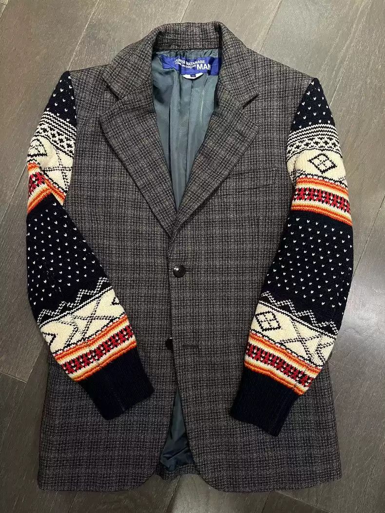 Junya Watanabe junya watanabe Suit patchwork jacket | Grailed