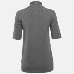 Brunello Cucinelli o1y0825 Turtleneck T-Shirt in Dark Gray Size M / US 6-8 / IT 42-44 - 2 Thumbnail