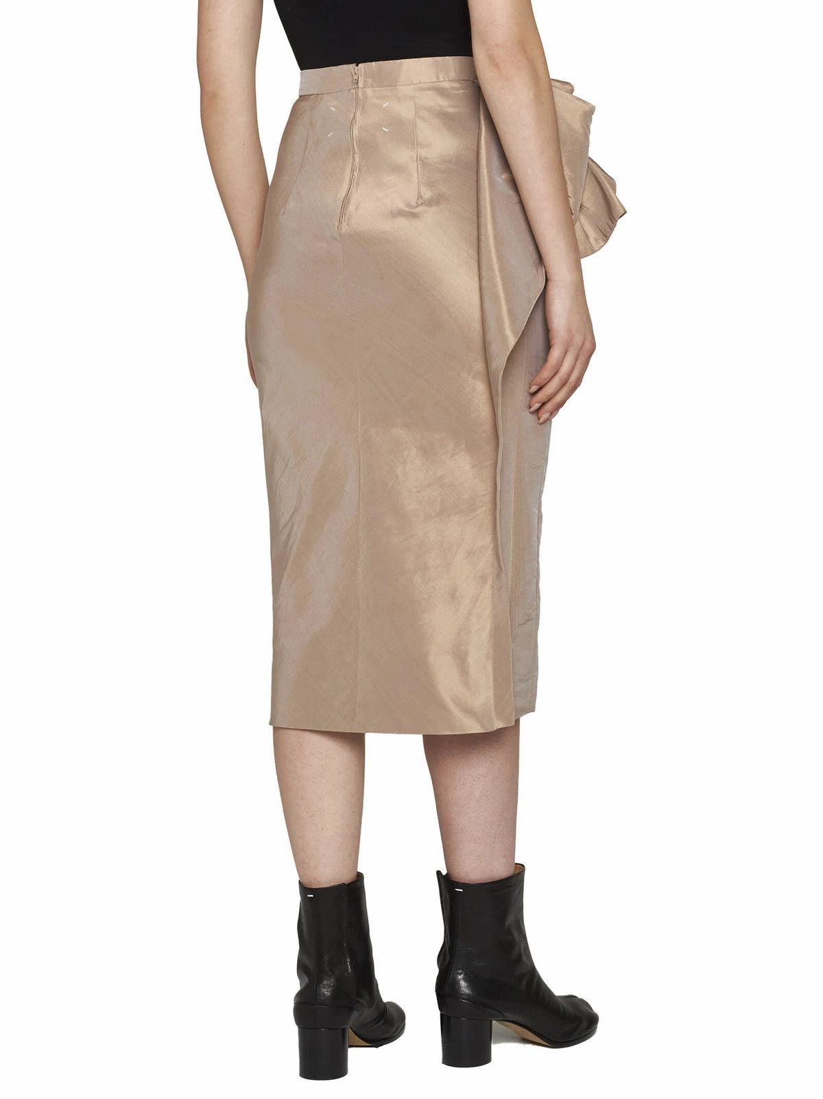 Maison Margiela o1y0625 Midi Skirt in Sand Size 25" / US 0 / IT 36 - 4 Thumbnail