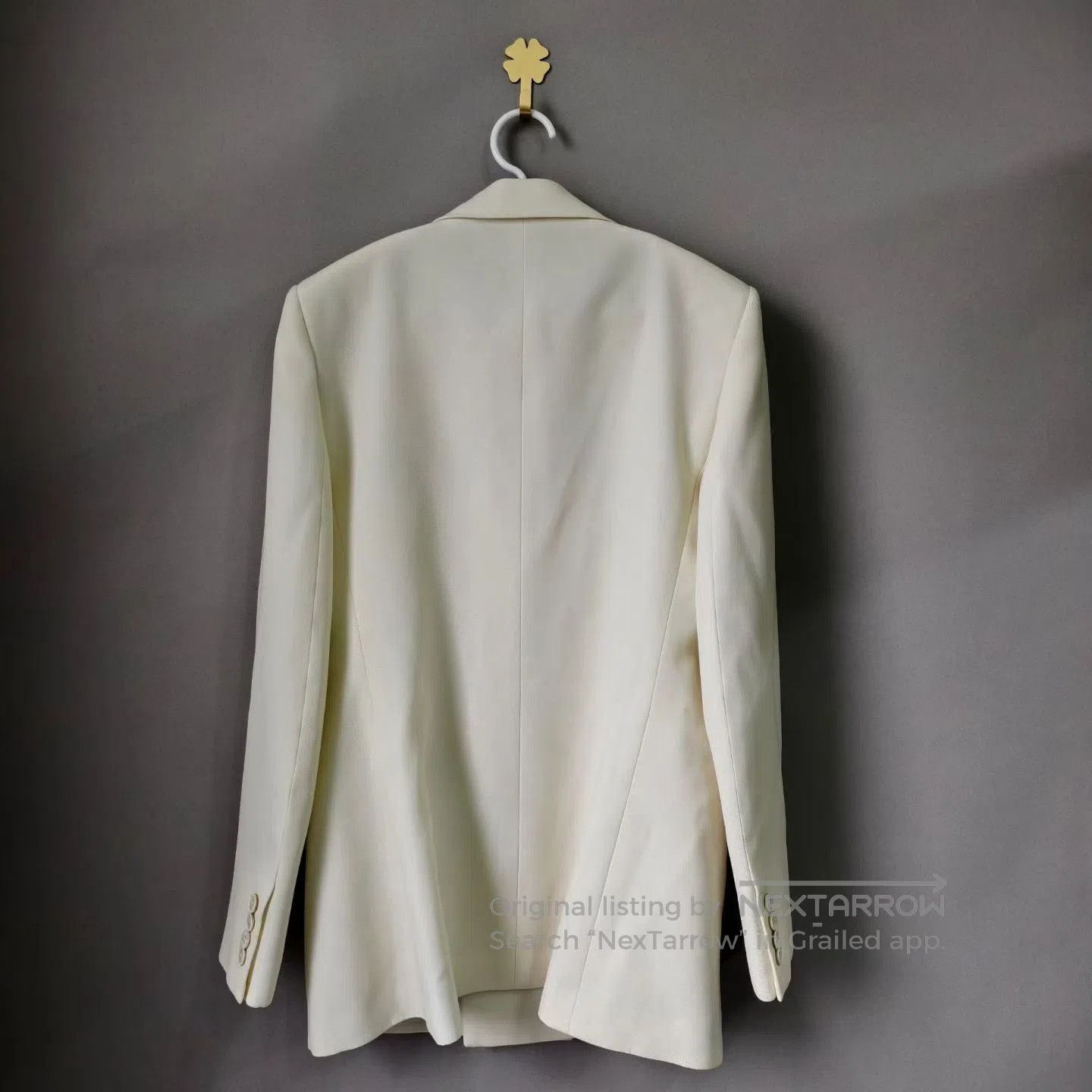Saint Laurent Paris Saint Laurent Cream Double-Breasted Blazer. Size S / US 4 / IT 40 - 2 Thumbnail