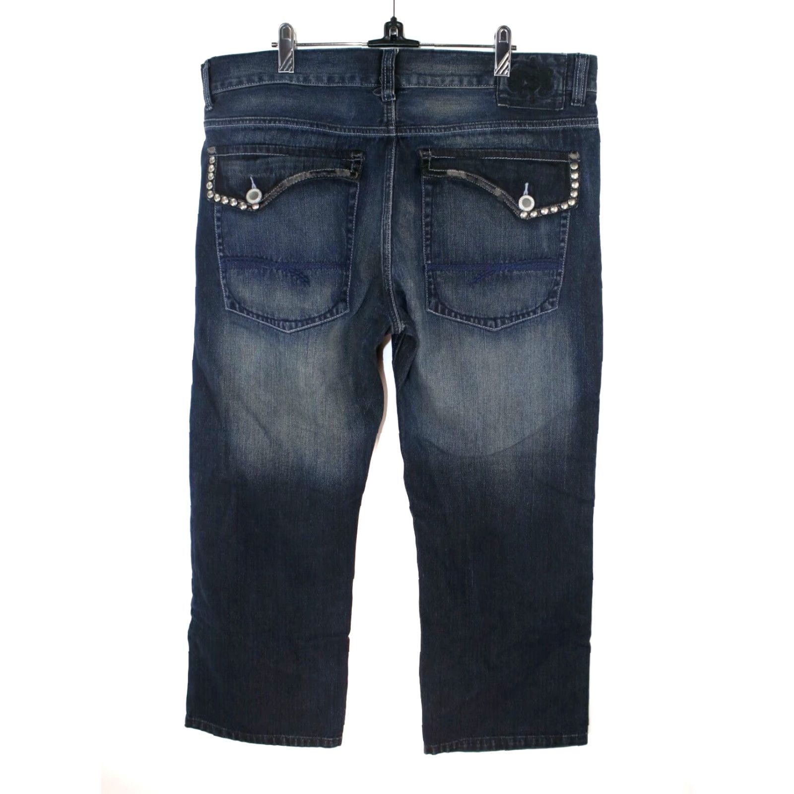 Denime GST Denim Jeans Men's Size 40 Blue Rivet Stud Flap Back Pockets 40X30 Jeans Mens Size 40 Blue Denim Studded Back Pockets GST Regular Bootcut 40X30 Size US 40 / EU 56 - 5 Thumbnail