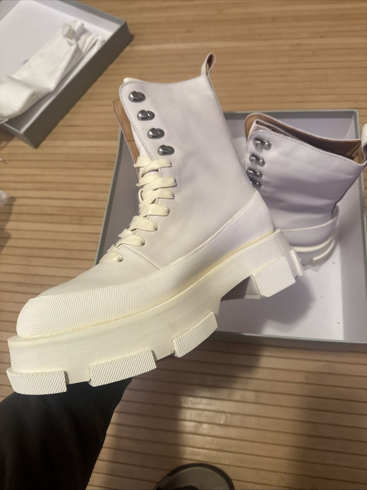 Both BOTH GAO HIGH BOOTS WHITE 42 Size US 9 / EU 42 - 3 Thumbnail