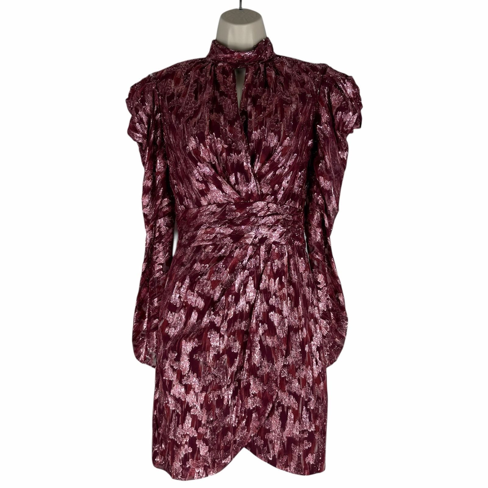 Jonathan Simkhai Jonathan Simkhai Mock Neck Jacquard Metallic Mini Dress 4 Size S / US 4 / IT 40 - 4 Thumbnail