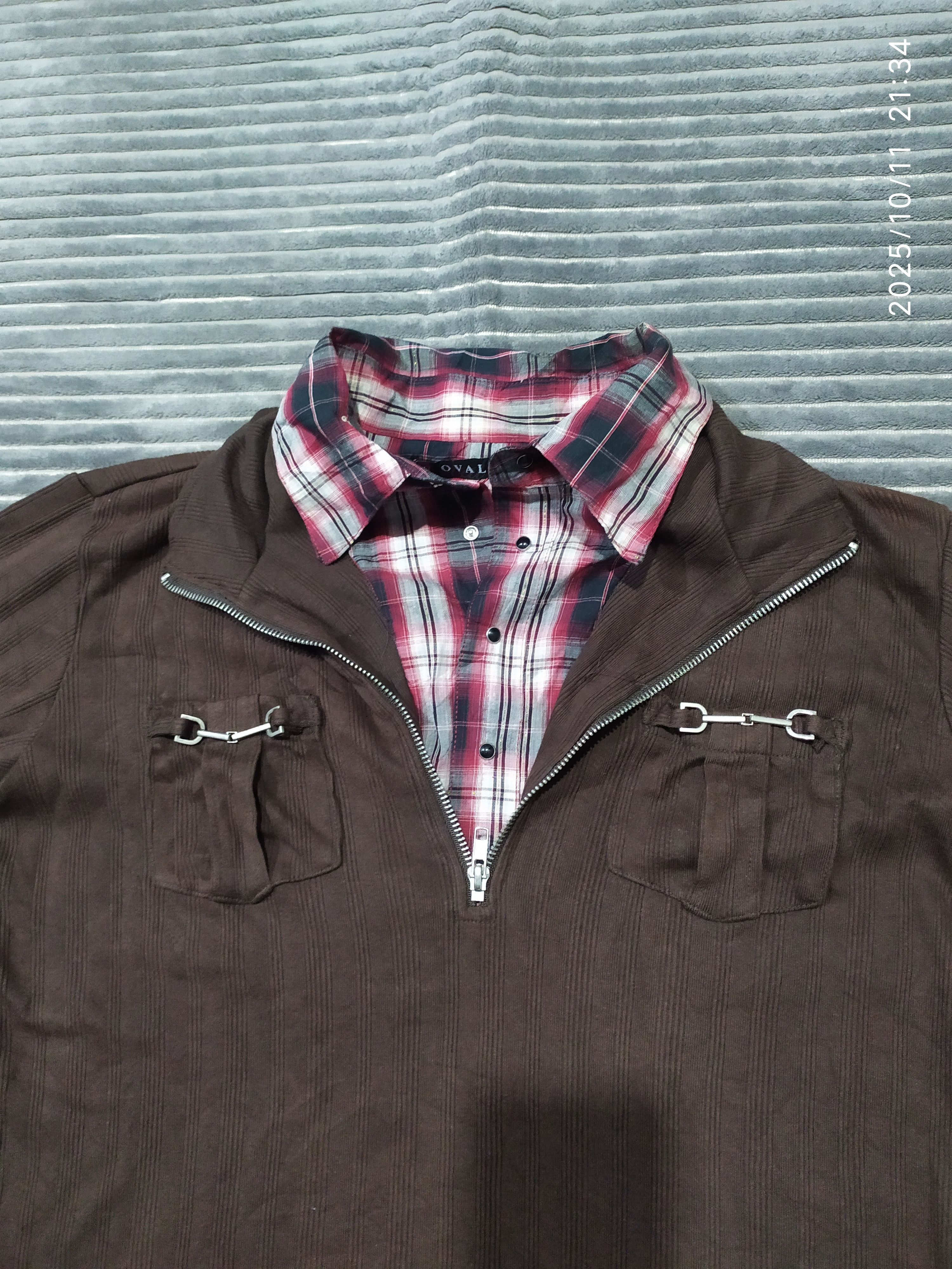 Beauty Beast vintage Y2k Japanese Oval Dice Double Layer Shirt Size US L / EU 52-54 / 3 - 2 Thumbnail