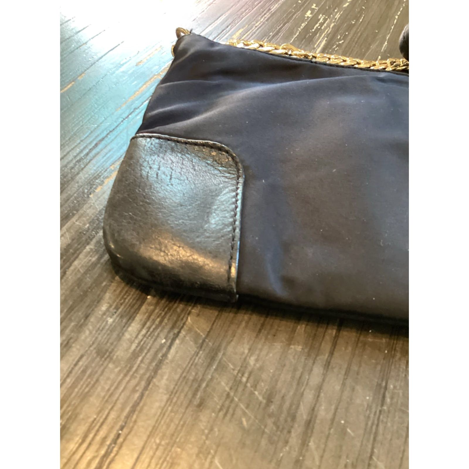 Juicy Couture Juicy Couture Louisa Crossbody Bag Shoulder Nylon Black Gold Chain Strap Small Womens Ulti-Brand Accessories Bag Charm 90s? Size ONE SIZE - 3 Thumbnail