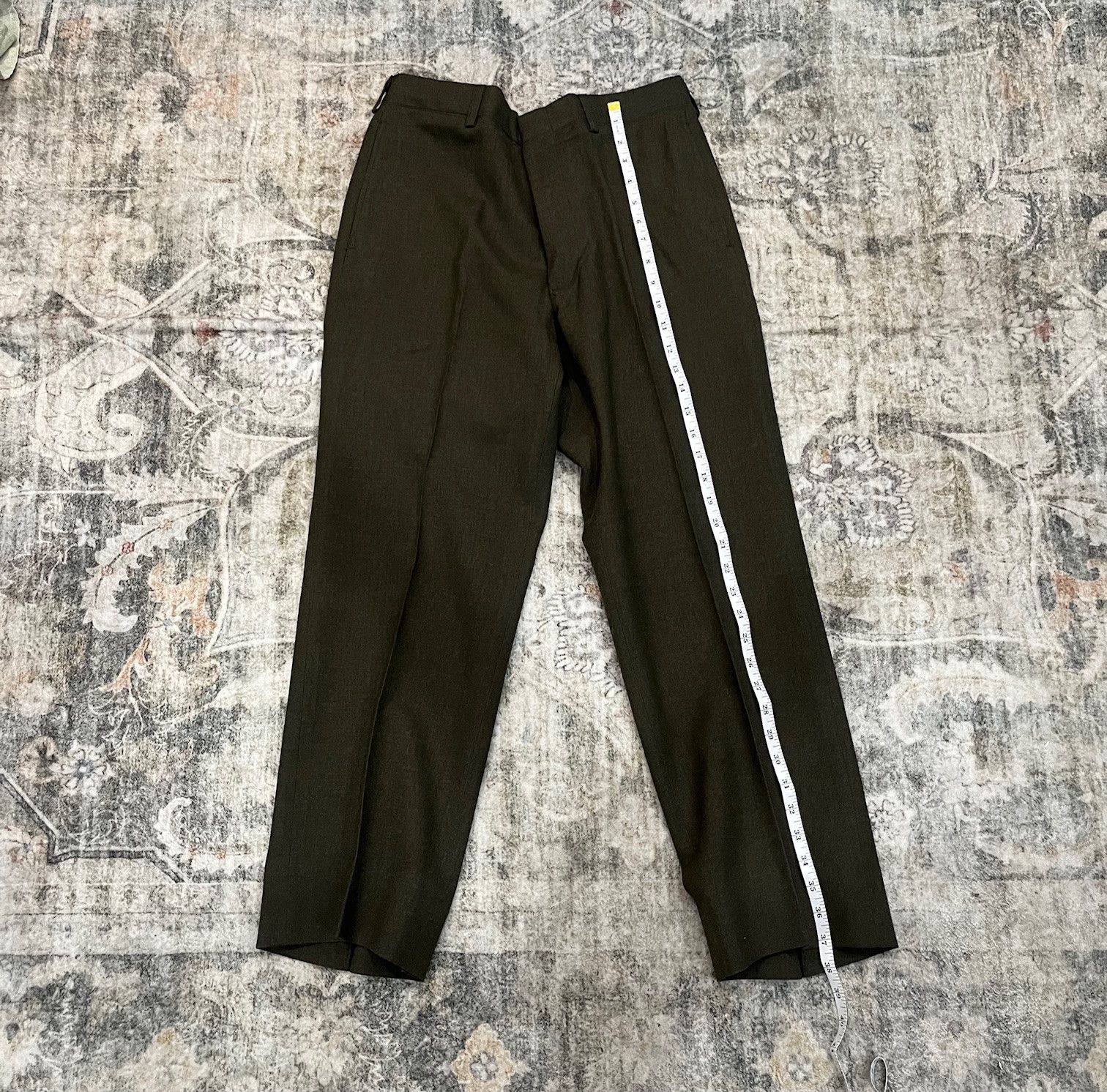 Vintage Vintage Military Wool-Serge Trousers Green #2234 – Size 31S Size US 31 - 2 Thumbnail