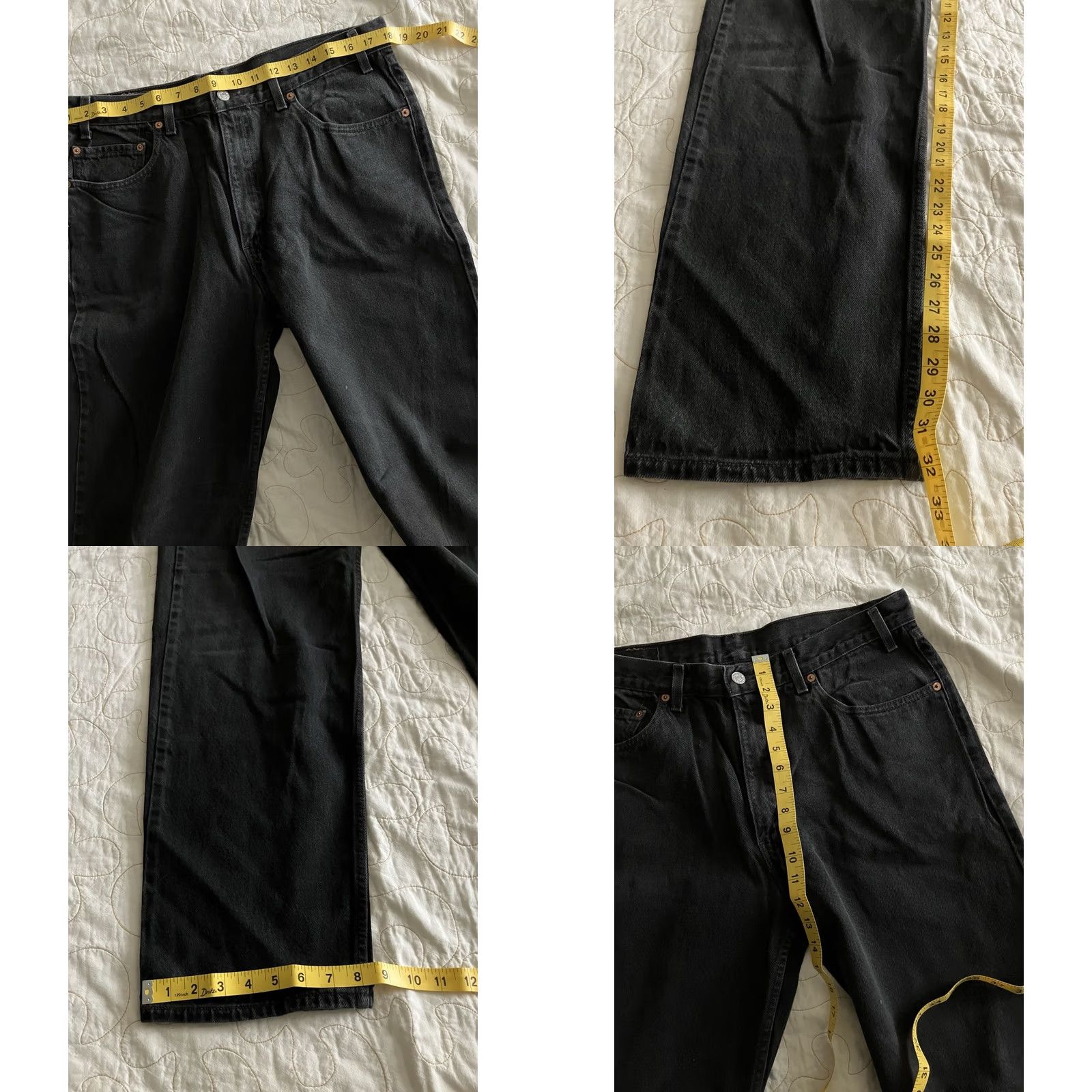 Levi's Levi's 550 Jeans Men Black 36x32 Relaxed Fit Denim Pants Y2K 90s Size US 36 / EU 52 - 8 Thumbnail