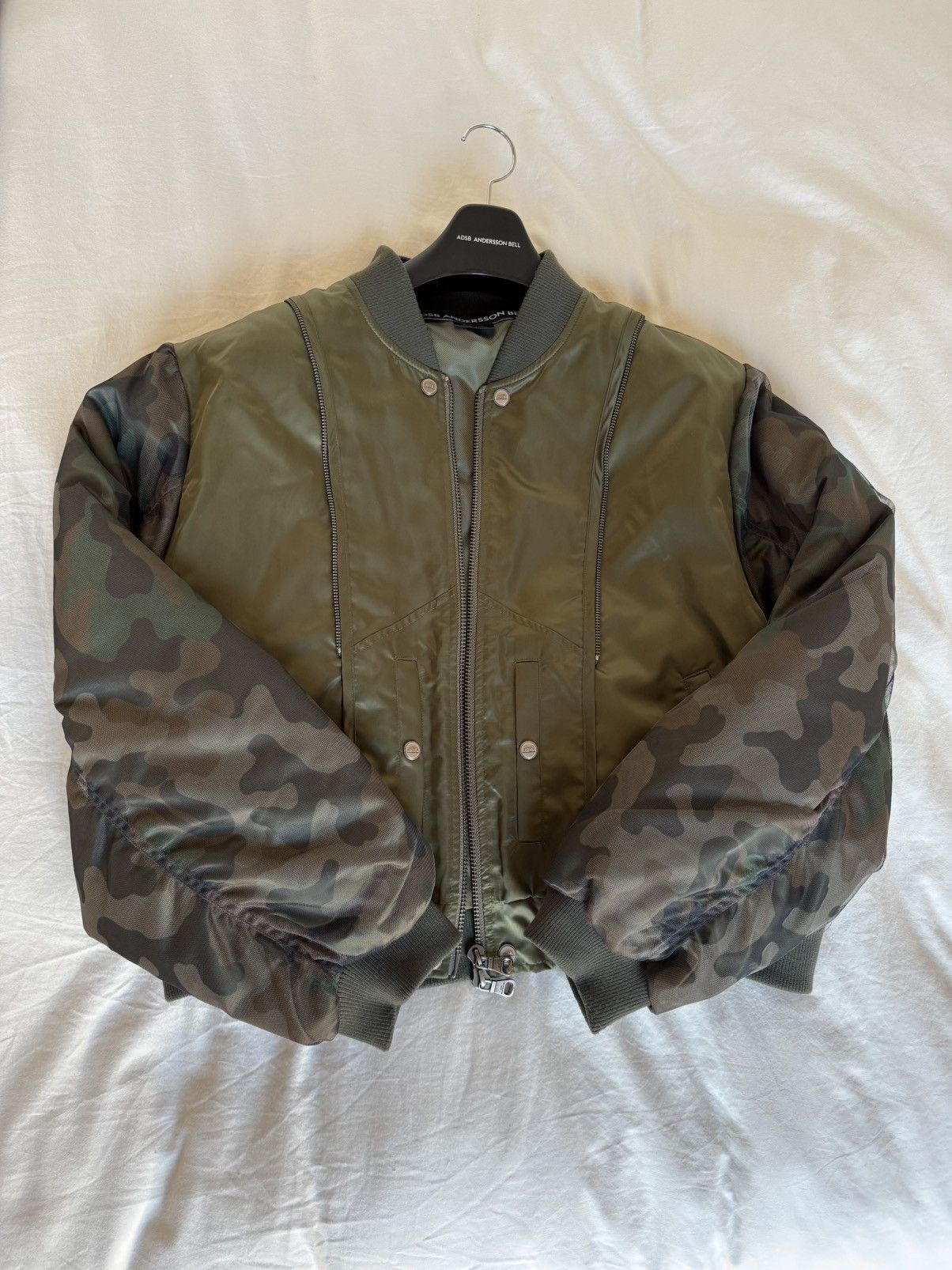 Andersson Bell Andersson Bell Camo Mesh Sleeve Bomber Jacket Size US L / EU 52-54 / 3 - 6 Thumbnail
