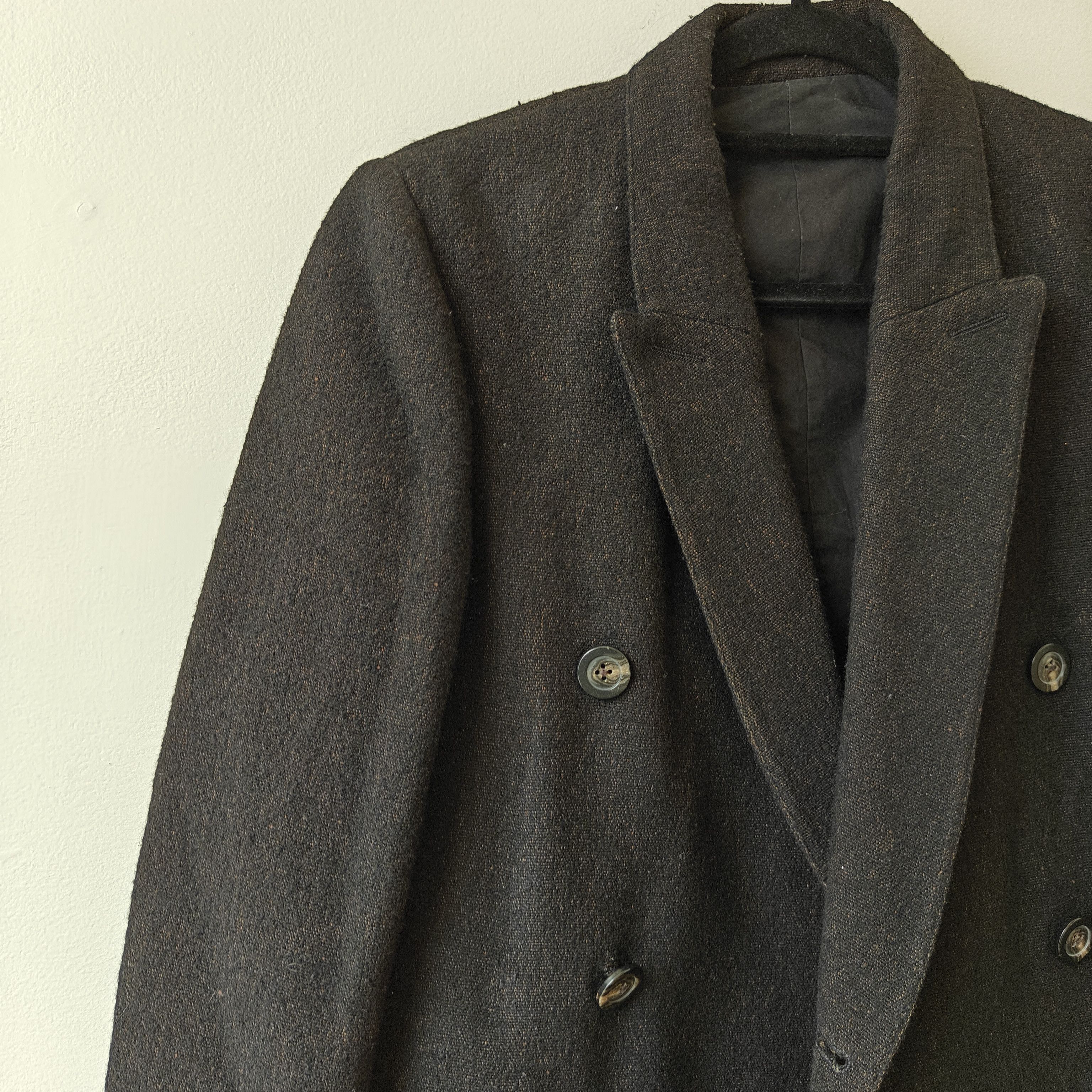 Rick Owens Black wool blend Sisyphus FW18 overcoat double Breasted Size US S / EU 44-46 / 1 - 5 Thumbnail