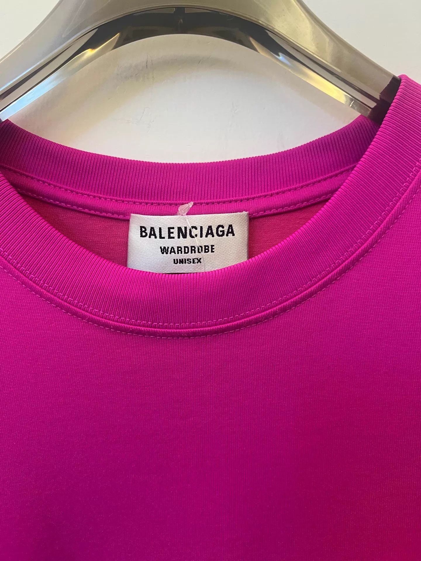 Balenciaga Balenciaga Logo Crewneck Short Sleeve Tee Pink S Size S / US 4 / IT 40 - 2 Thumbnail