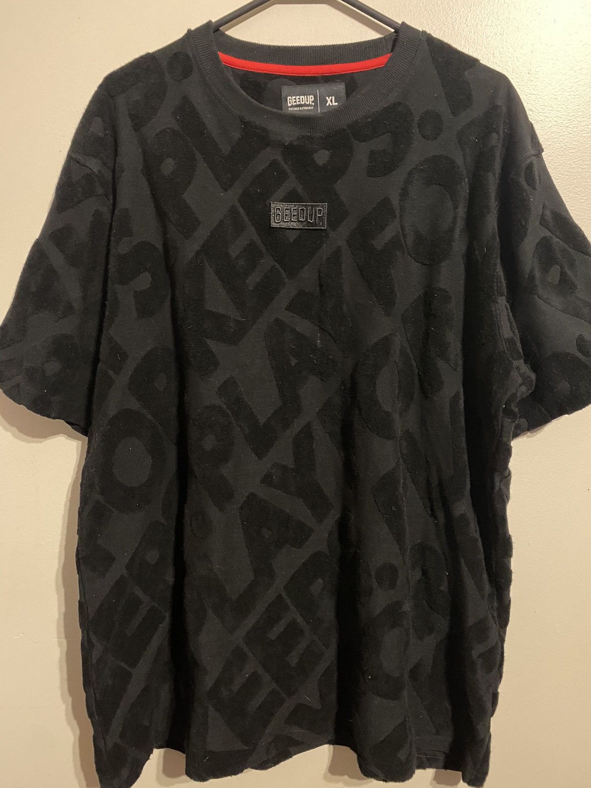 Designer Geedup ‘play for keeps’ with puffy felt spellout detailing. Size US XL / EU 56 / 4 - 2 Thumbnail