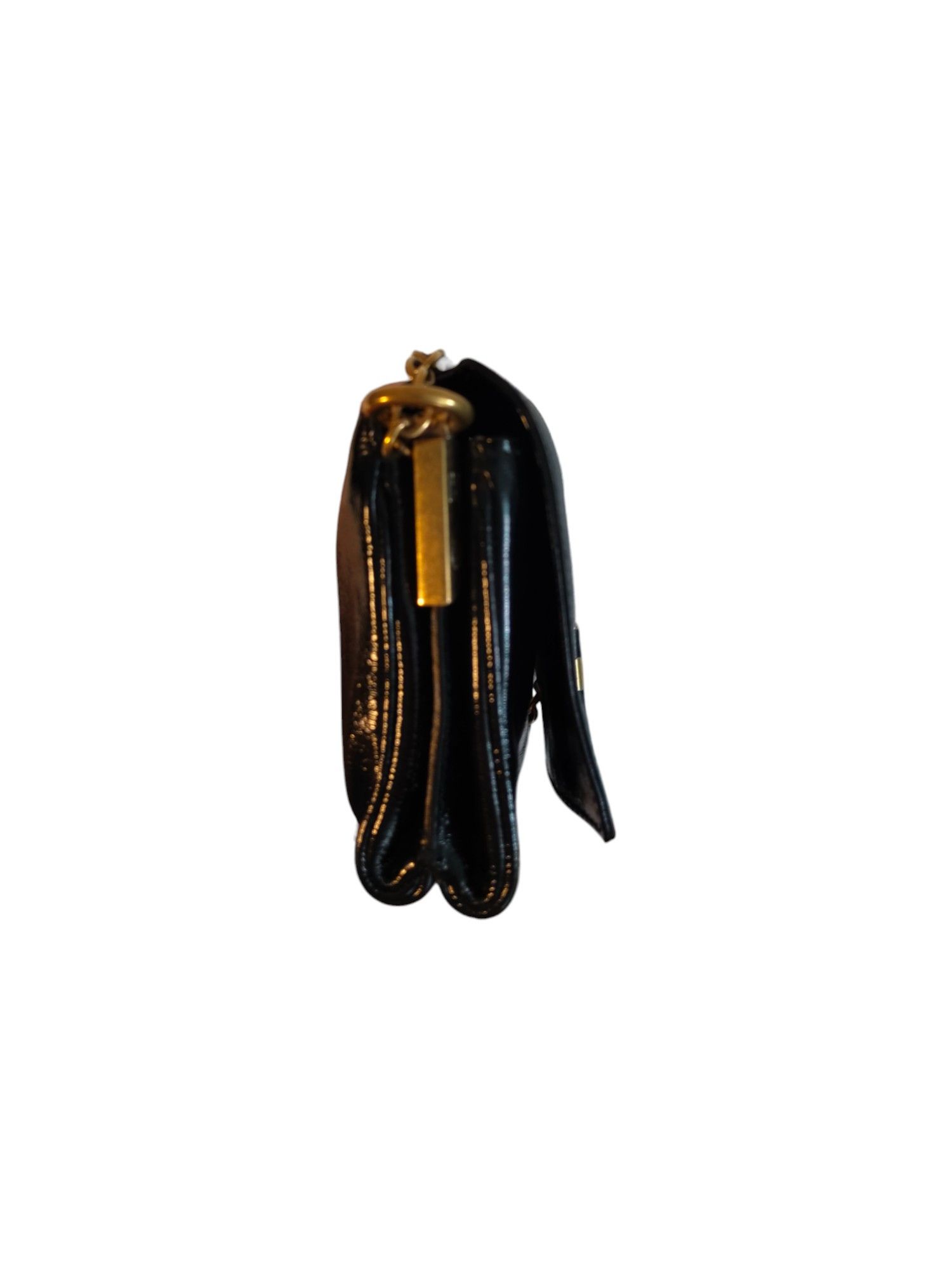 Yves Saint Laurent Black Patent Mini Shoulder Bag With Gold Chain Strap Size ONE SIZE - 4 Thumbnail