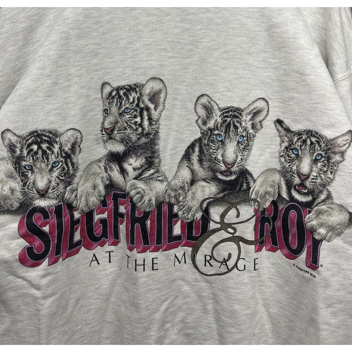 Other Vintage Siegfried & Roy White Tiger Cubs Men XL Gray CREWNEC Size US XL / EU 56 / 4 - 1 Thumbnail