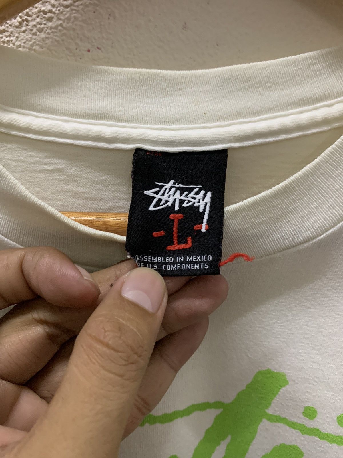 Stussy × Vintage Rare Vintage T Shirt Stussy Big Logo Livin Inna Time Era Size US L / EU 52-54 / 3 - 5 Thumbnail