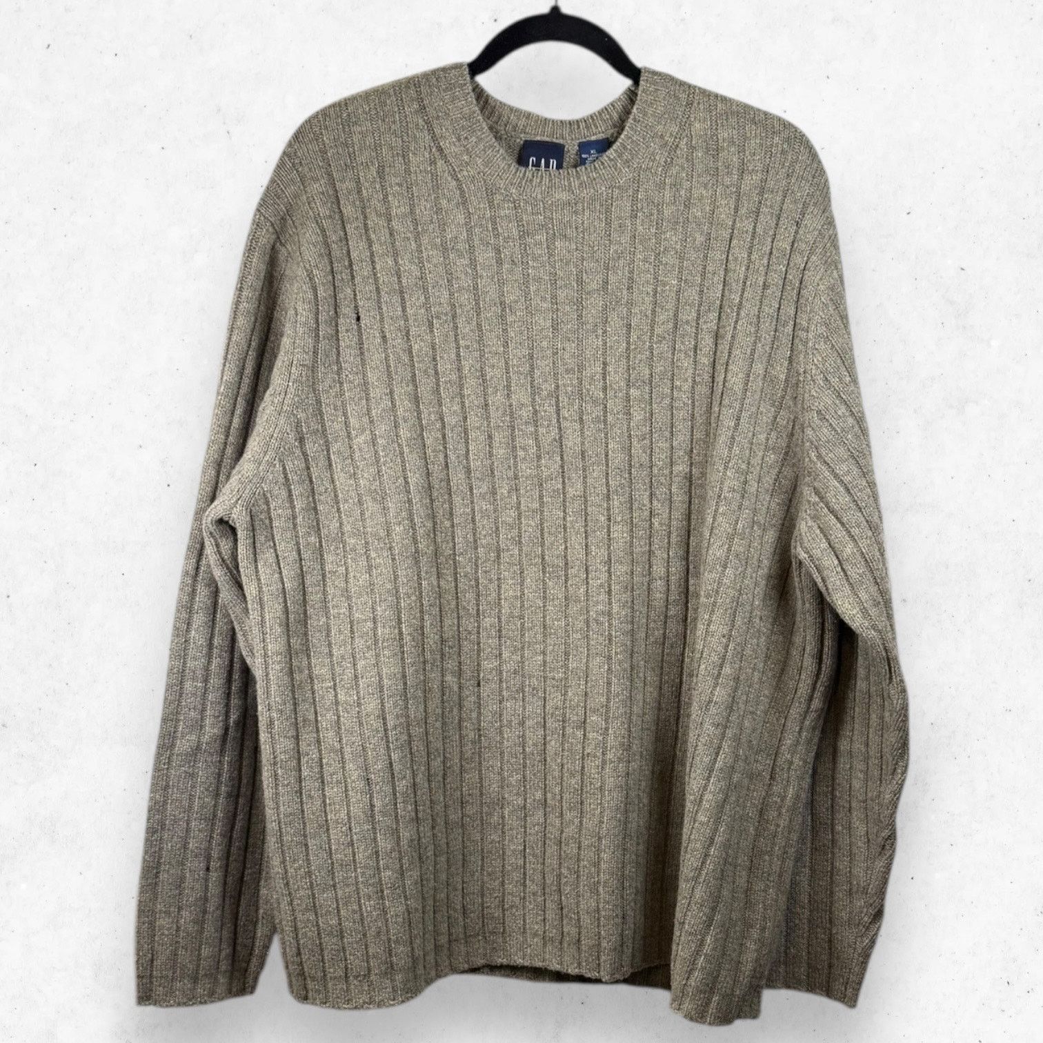 Gap Vintage GAP Sweater Men's XL Beige Fisherman 100% Lambswool Size US XL / EU 56 / 4 - 1 Thumbnail