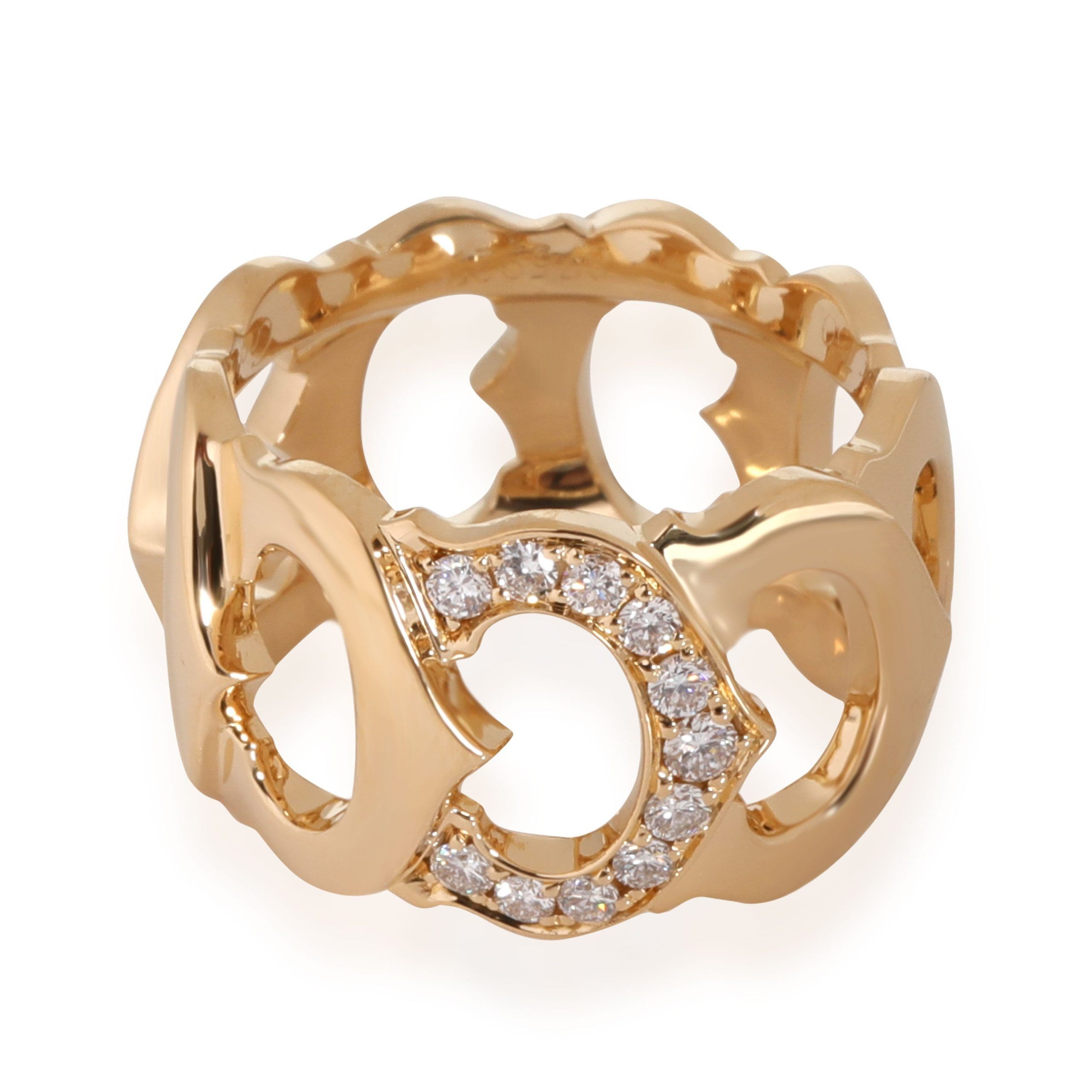 image of Cartier C De Cartier Diamond Band In 18K Yellow Gold 0.25 Ctw, Women's